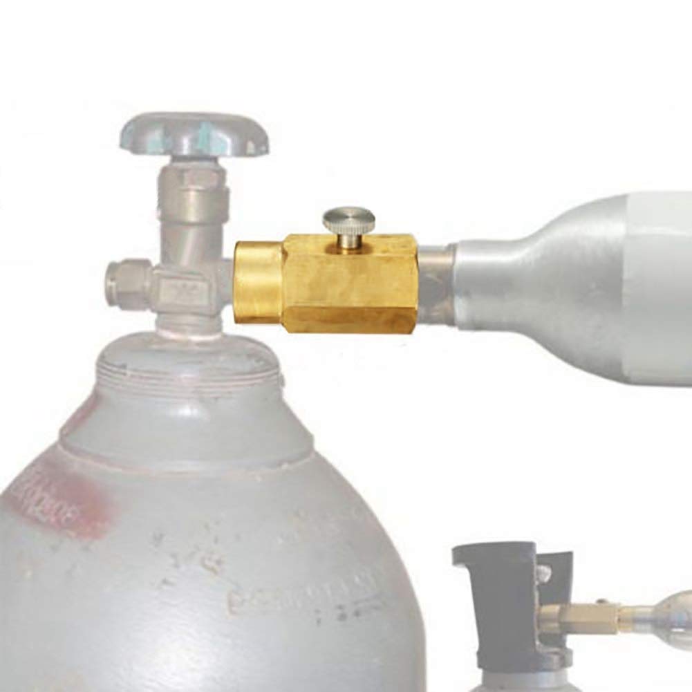 Jadeshay CO2 Refill Adapter - On/Off Valve Bottle Connector for CGA320, SodaStream Tank Refill Kit - Perfect for Home Carbonation & Soda Making