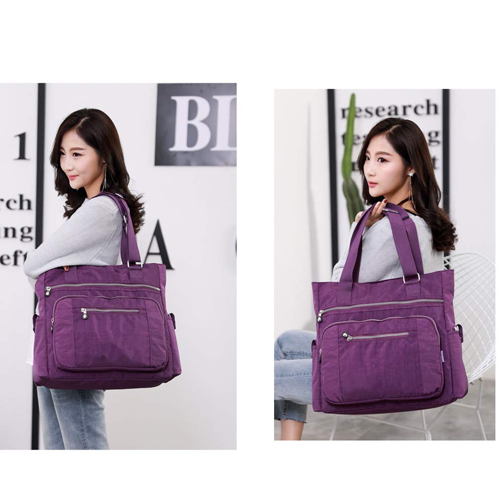Stylish Multi-Pocket Nylon Tote Bag for Women - Large Durable Shoulder Purse with Multiple Compartments - Perfect for Travel, Work, and Everyday Use