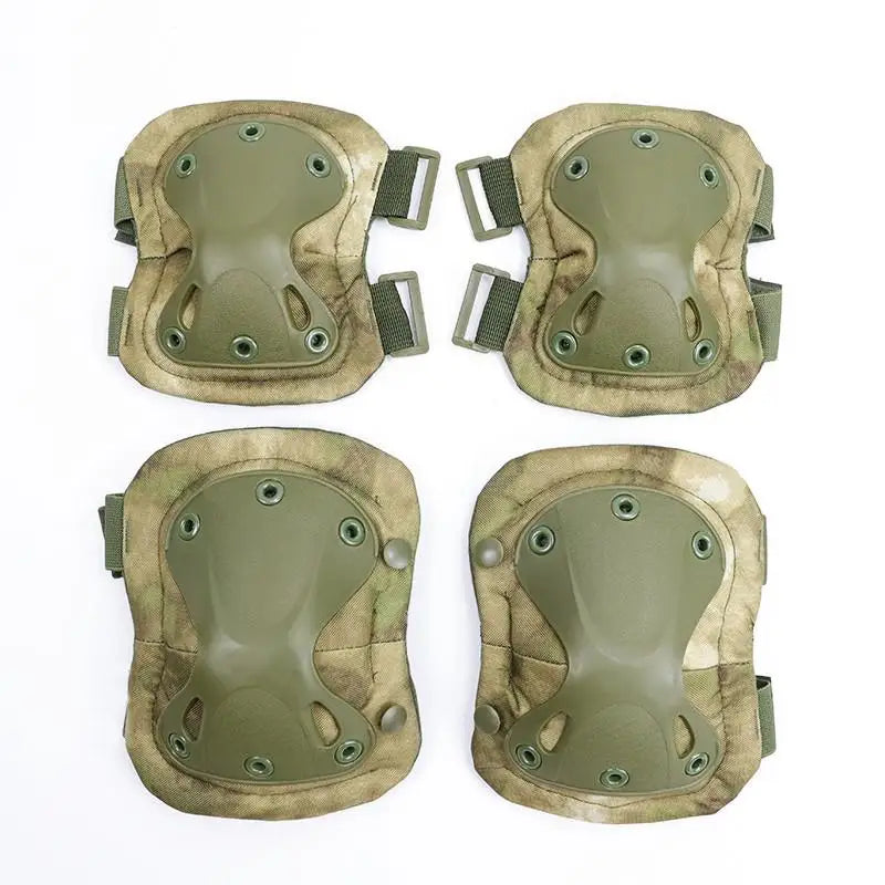 Unisex Tactical Knee and Elbow Pads Set - Camouflage Protective Gear for Hunting, Skating, Paintball & Extreme Sports - Durable Outdoor Armor for Men & Women