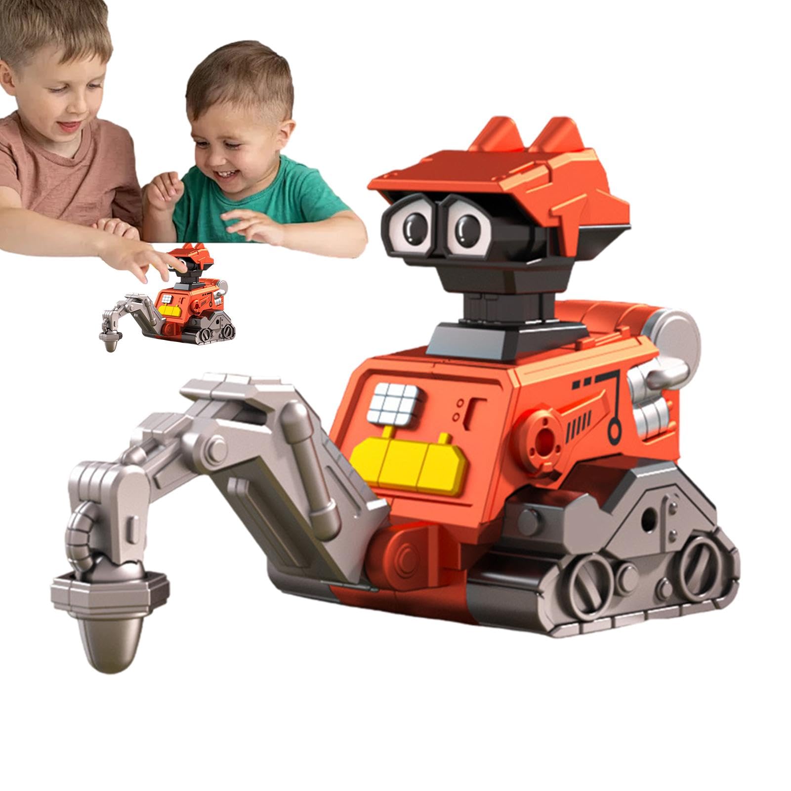 Vbnuyhim Press and Go Construction Toy Vehicles - Friction Powered Excavator Truck & Construction Site Toys for Kids - Perfect for Indoor Play, Sandbox Fun, and Pretend Construction Scenes