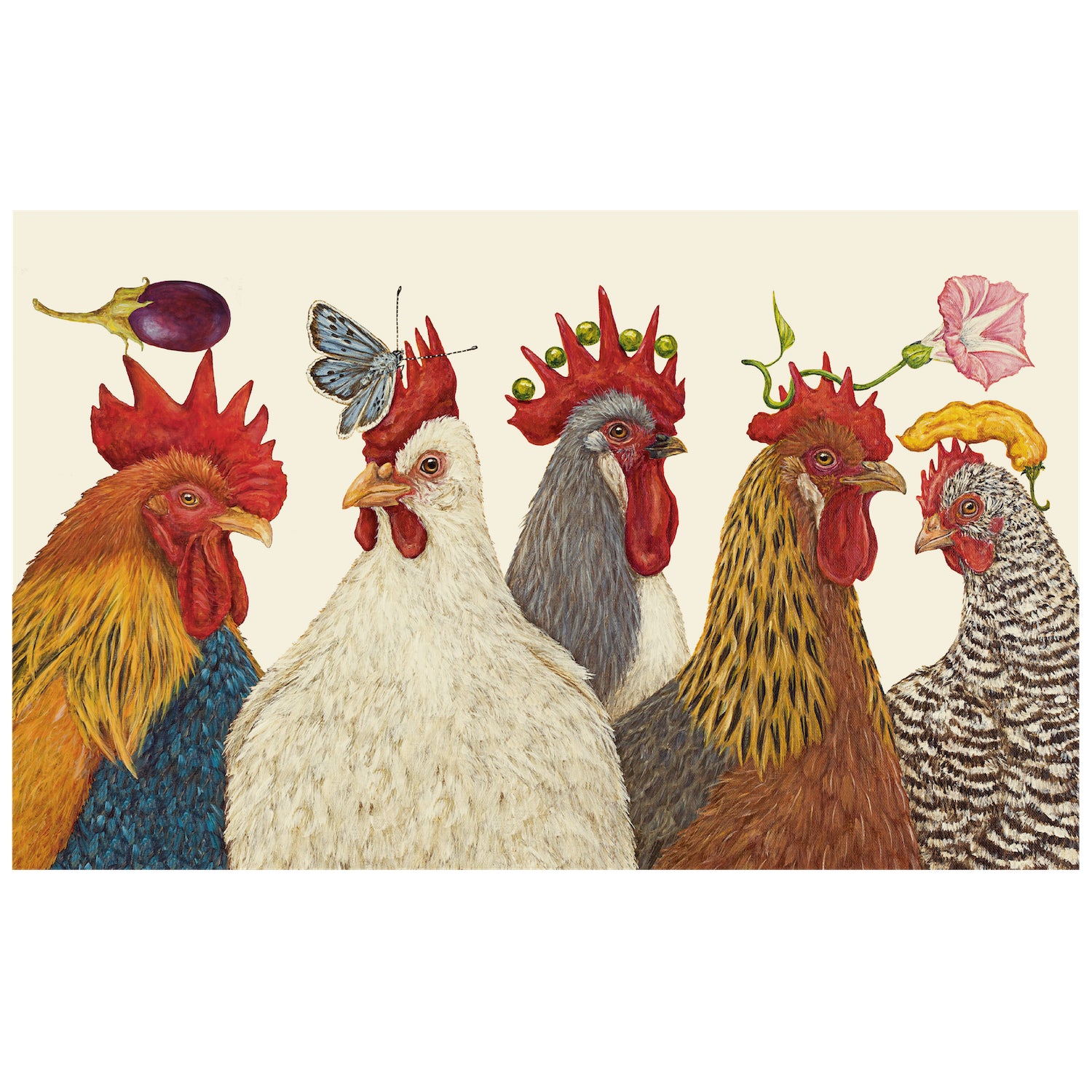 Non-Slip Chicken Themed Social Placemat for Dining Table - Perfect for Farmhouse Decor, Kitchen, and Family Gatherings