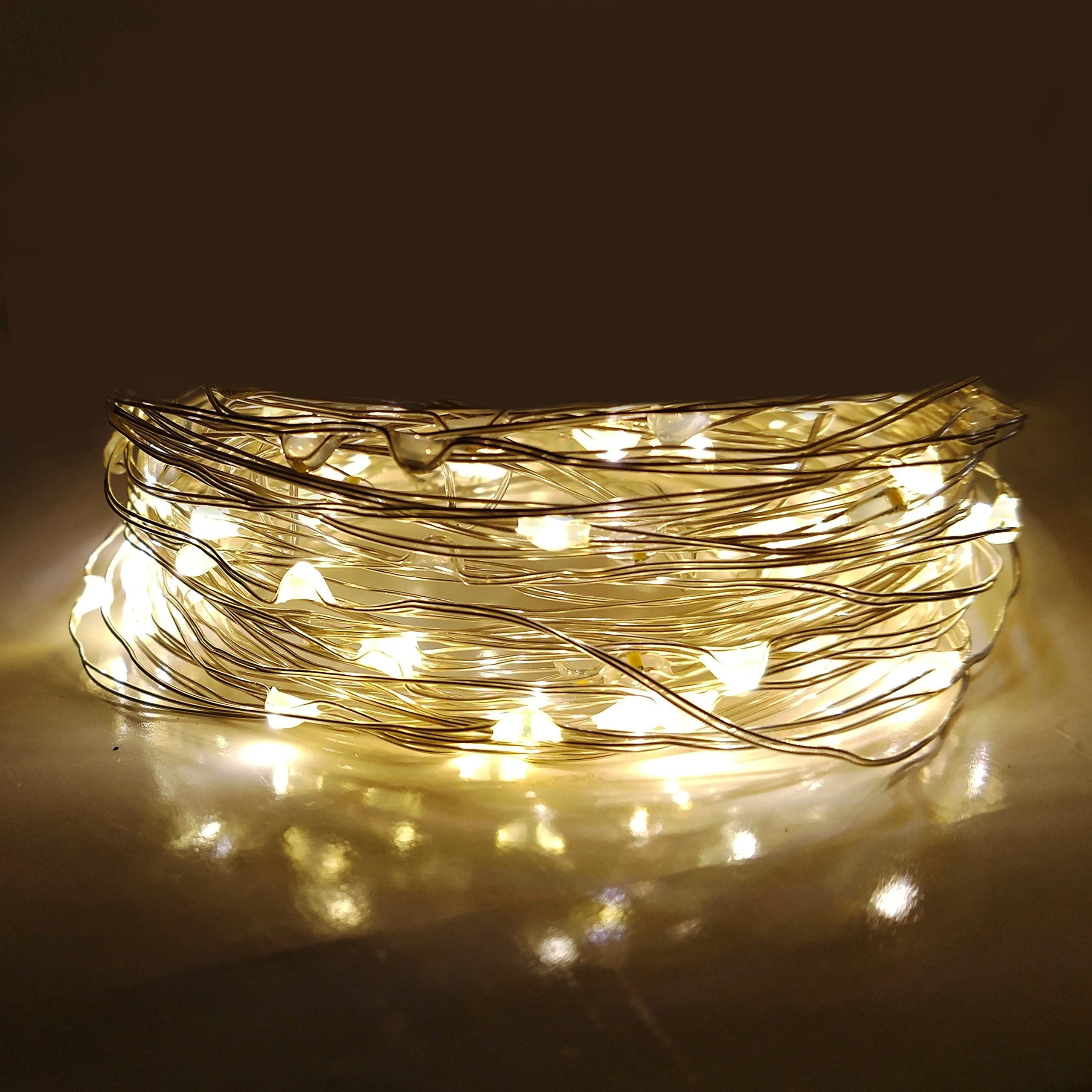 Solar LED String Lights - 50 Warm White LEDs, 16.5ft for Outdoor & Indoor Decor