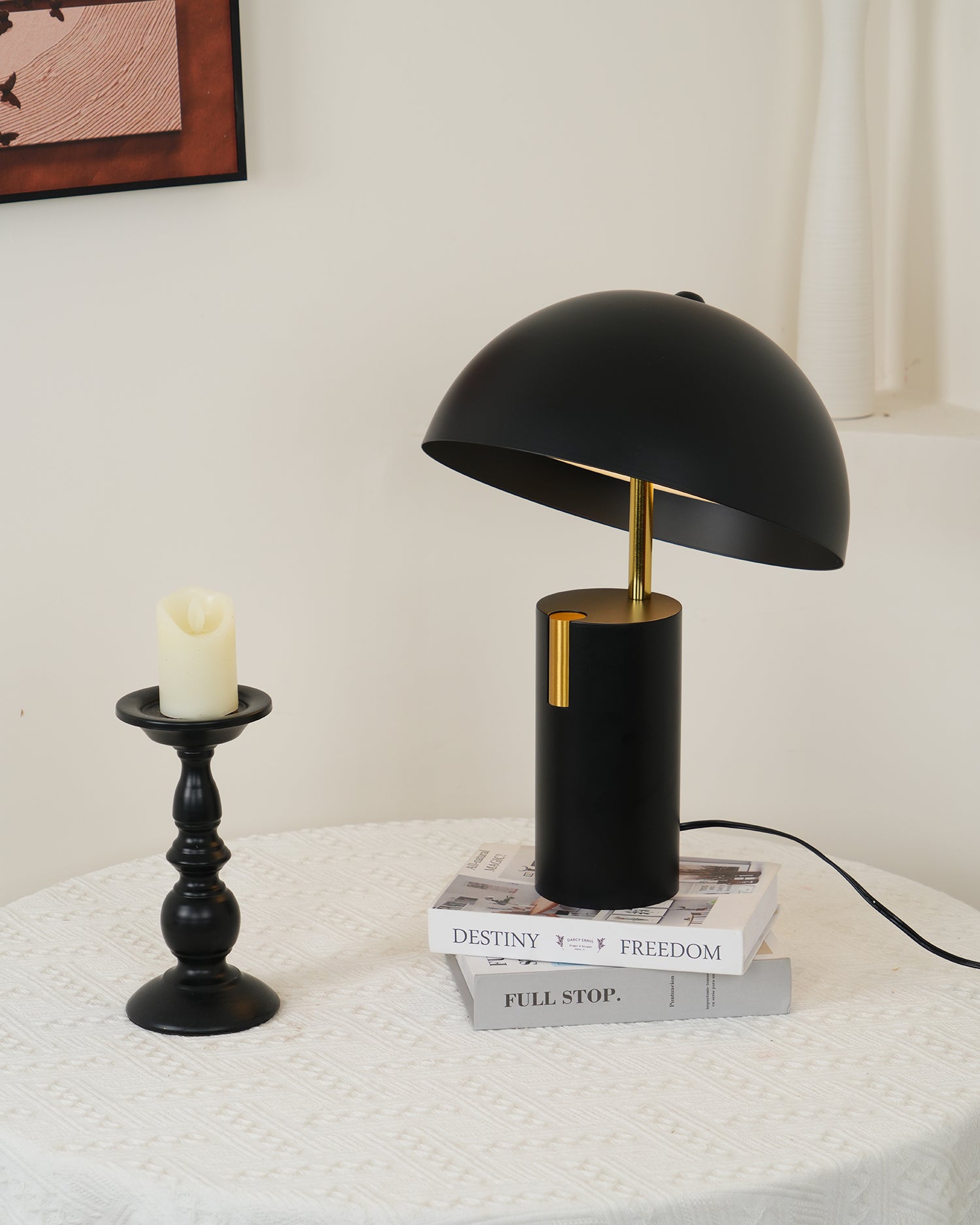 Modern Avo Table Lamp - LED Nightstand Light with USB Port, Adjustable Brightness for Bedroom, Living Room, Office - Warm White & Cool White Light Modes
