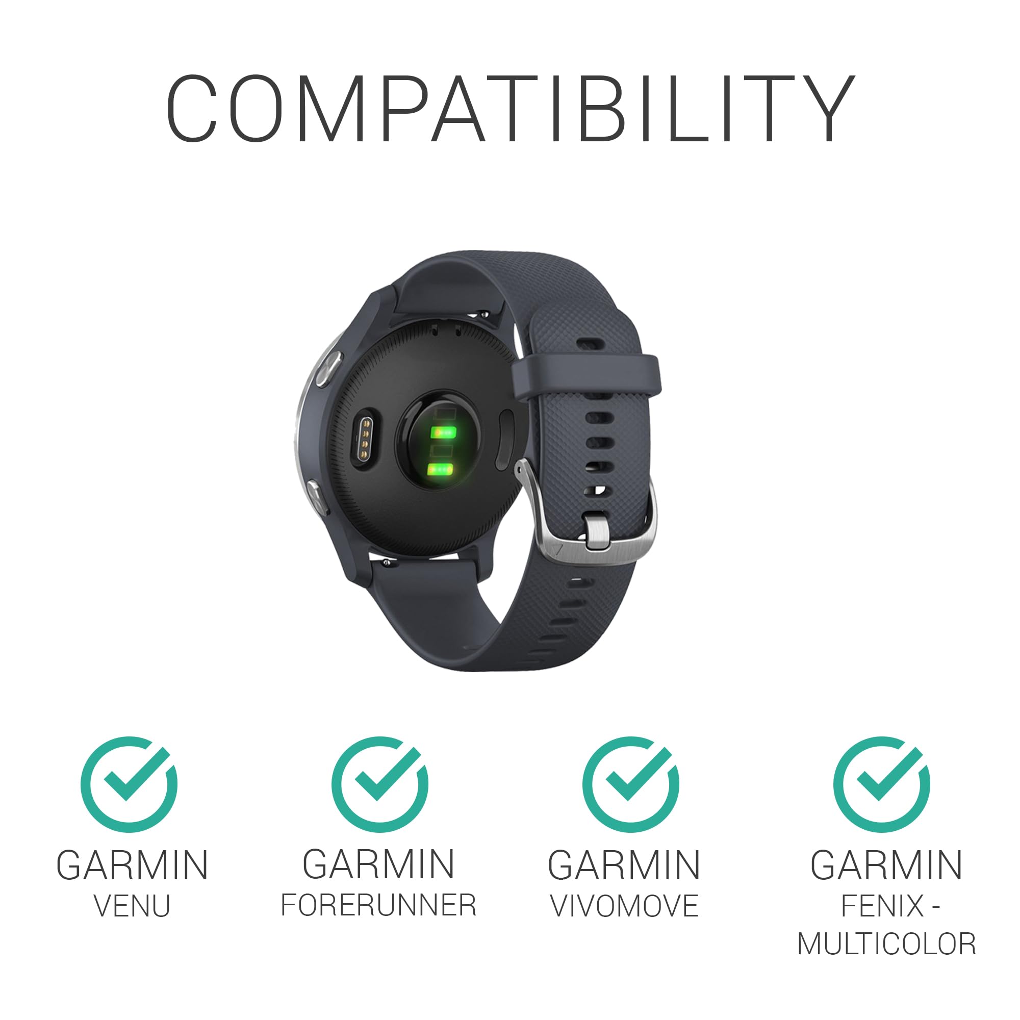 Garmin Venu/Forerunner/Vivomove/Fenix Dust Plugs - 30pc Black Set for Sports Trackers