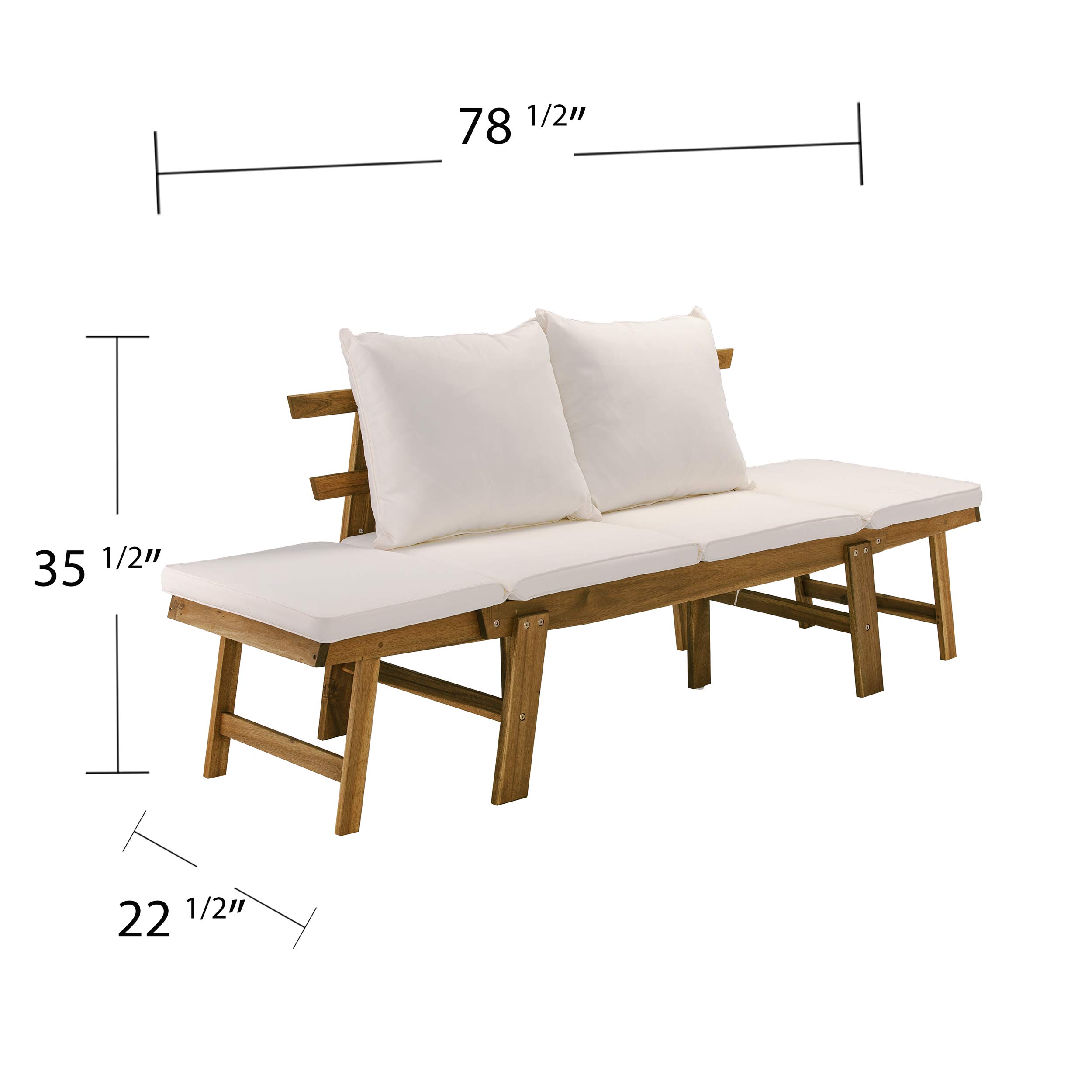 SEI Furniture Dolavon Outdoor Lounge Chair - Waterproof White Patio Chair for Poolside, Garden, and Backyard Relaxation | Comfortable All-Weather Resin Wicker Furniture