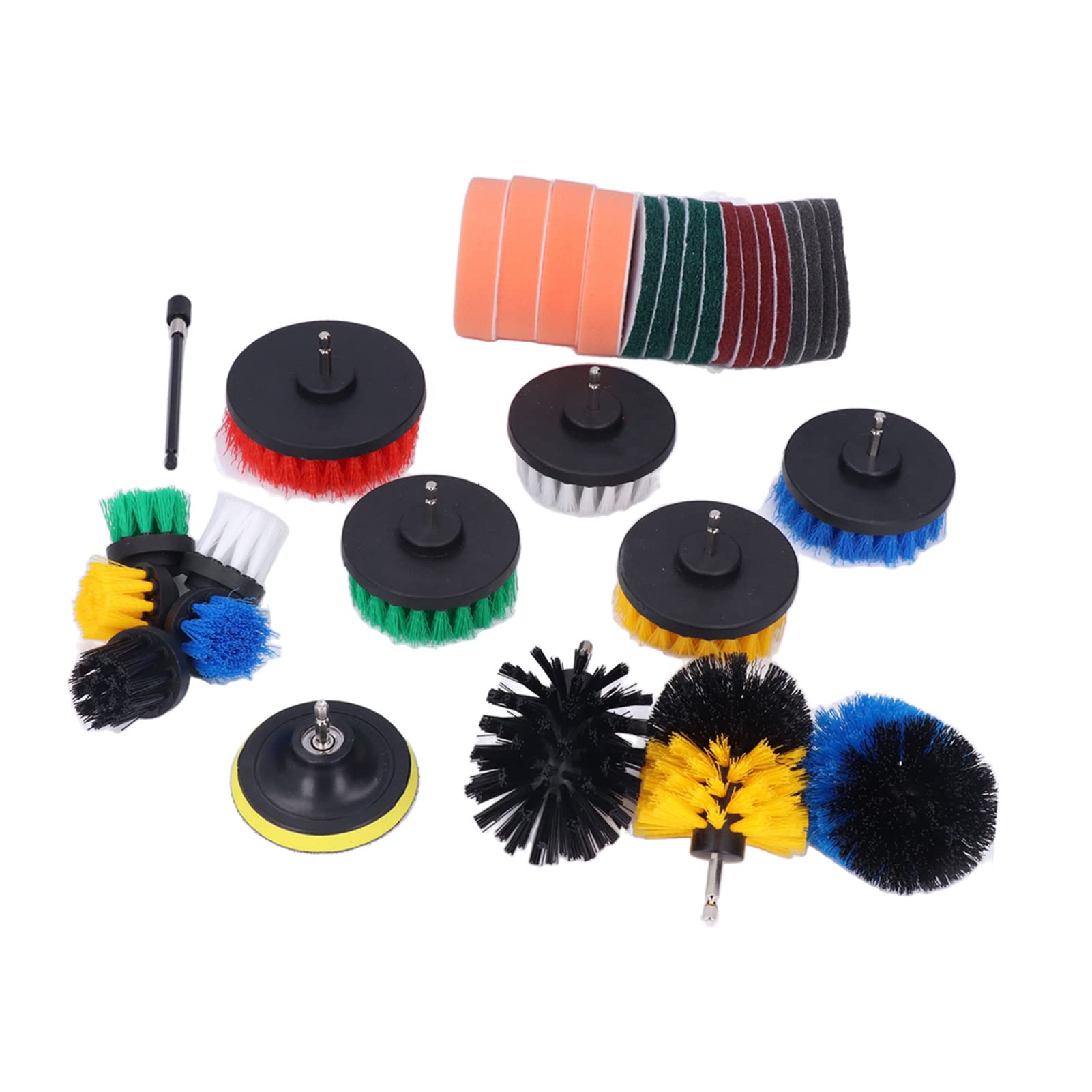 Electric Scrubber Brush Set - Power Drill Cleaning Brushes with Extension Rod, Durable PP Bristles for Kitchen, Bathroom, Tile, Grout & Hard Surfaces - Efficient Multi-Purpose Deep Cleaning Tools for Home & Commercial Use