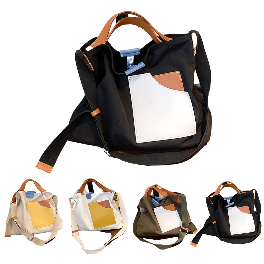 Stylish Women's Large Canvas Tote Bag - Fashionable Shoulder Handbag for Shopping, Work & Travel - Durable & Cute Aesthetic Design for Everyday Use, Beach Trips & Office Commute