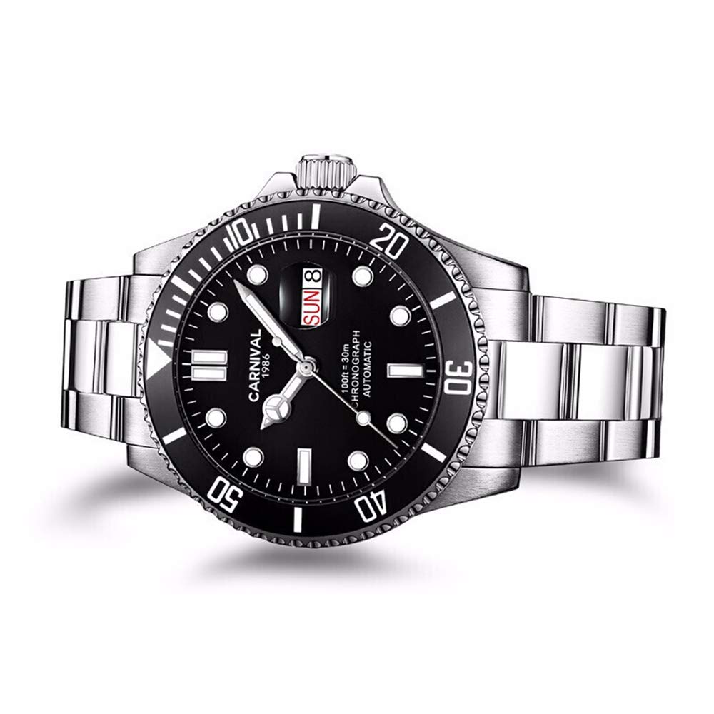 Waterproof Automatic Men's Watches with Luminous Hands - Self-Winding Mechanical Watch for Business, Casual & Outdoor Activities