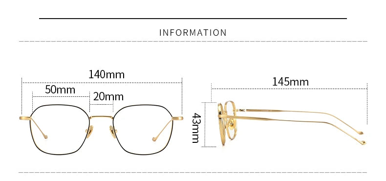 Stylish Black Titanium Square Frame Eyeglasses for Men - Lightweight & Durable Full Rim Polygon Design - Perfect for Work, Reading & Everyday Use