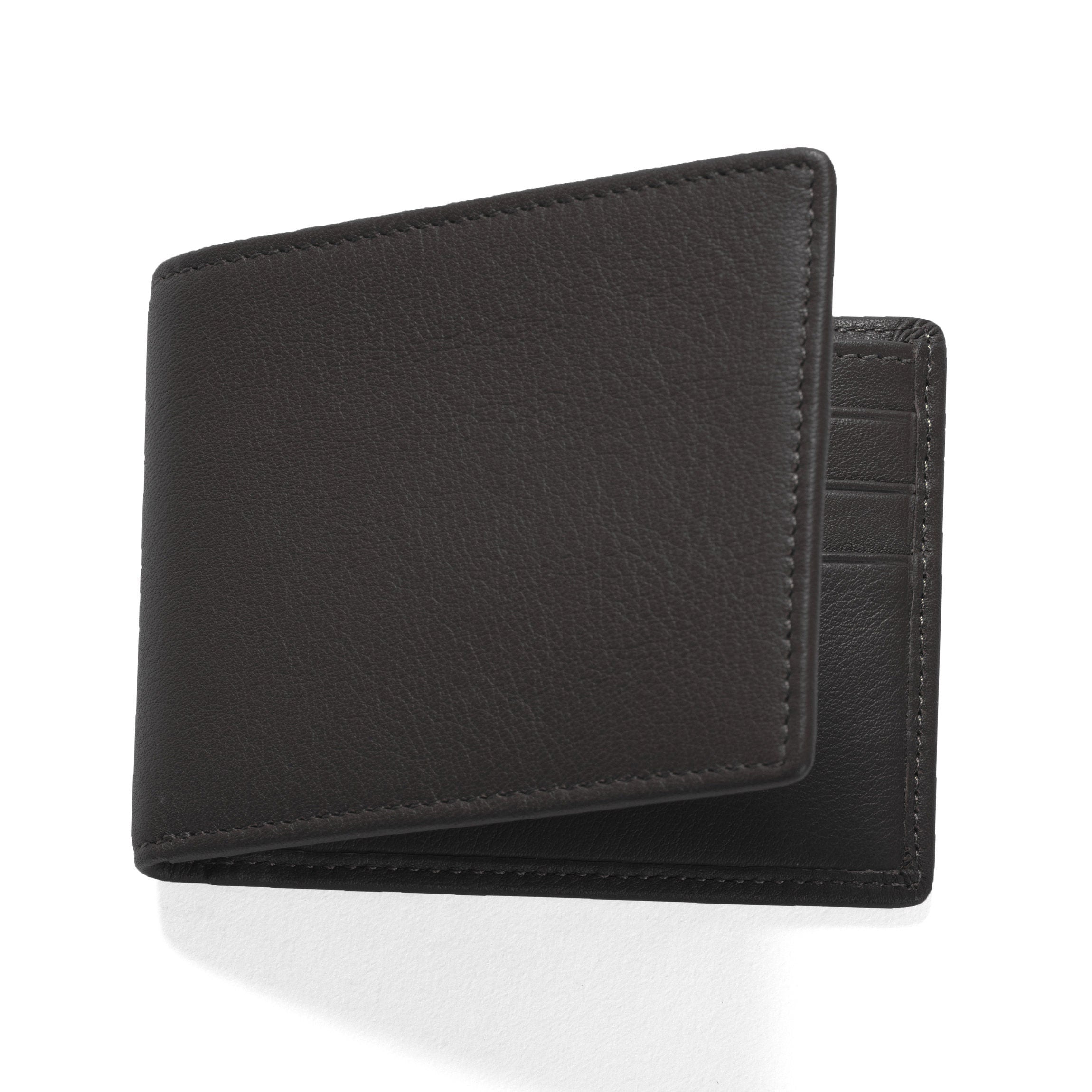 Slim RFID Blocking Bifold Wallet for Men - Black Onyx Genuine Leather - Secure & Stylish for Everyday Use and Travel