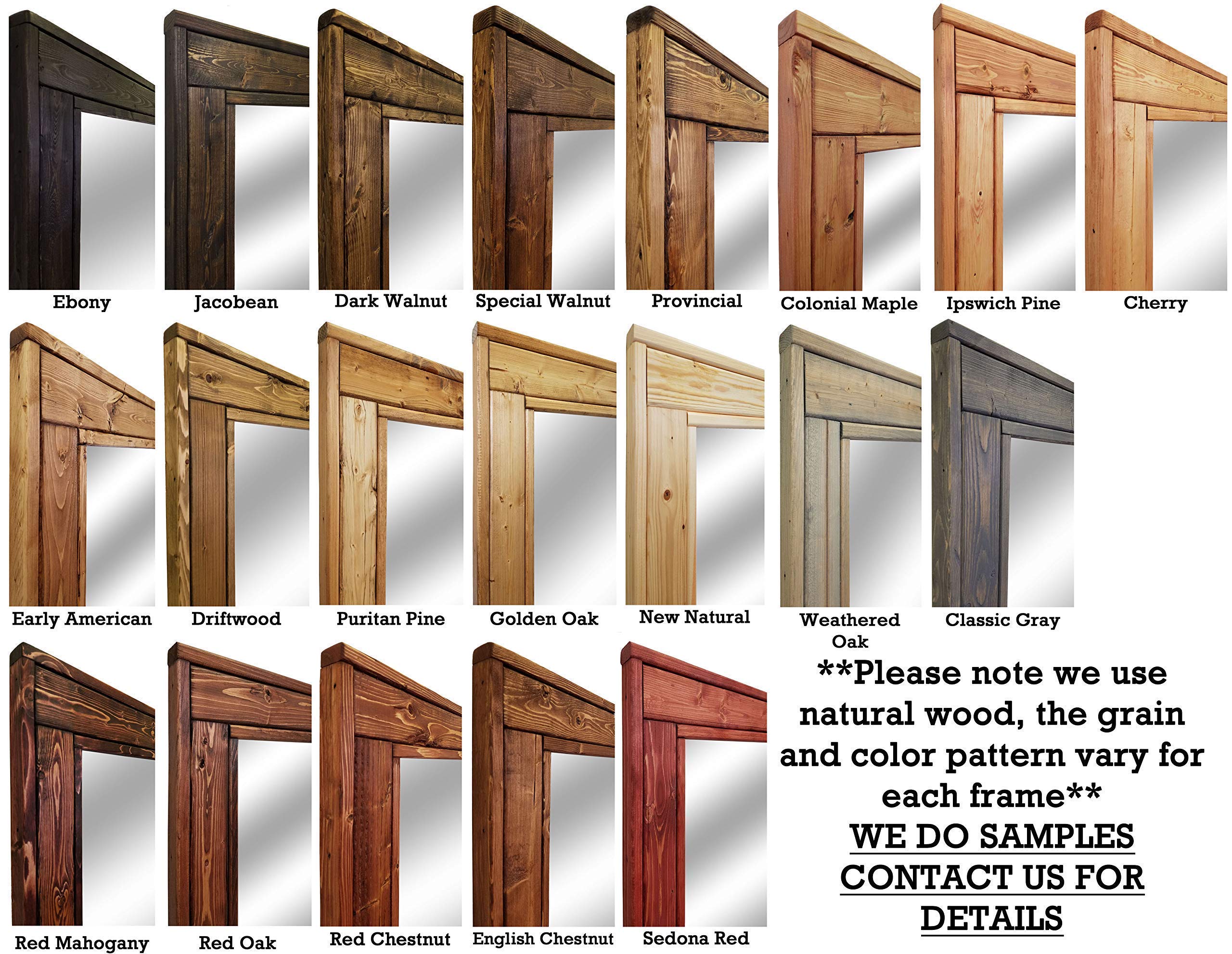 Millwood Wall Mirror with Rustic Hooks - Customizable Dark Walnut Entryway Mirror with 5 Coat Hooks - Farmhouse Decor for Hanging Keys, Hats & Jackets - Perfect for Hallway, Bedroom or Mudroom Organization