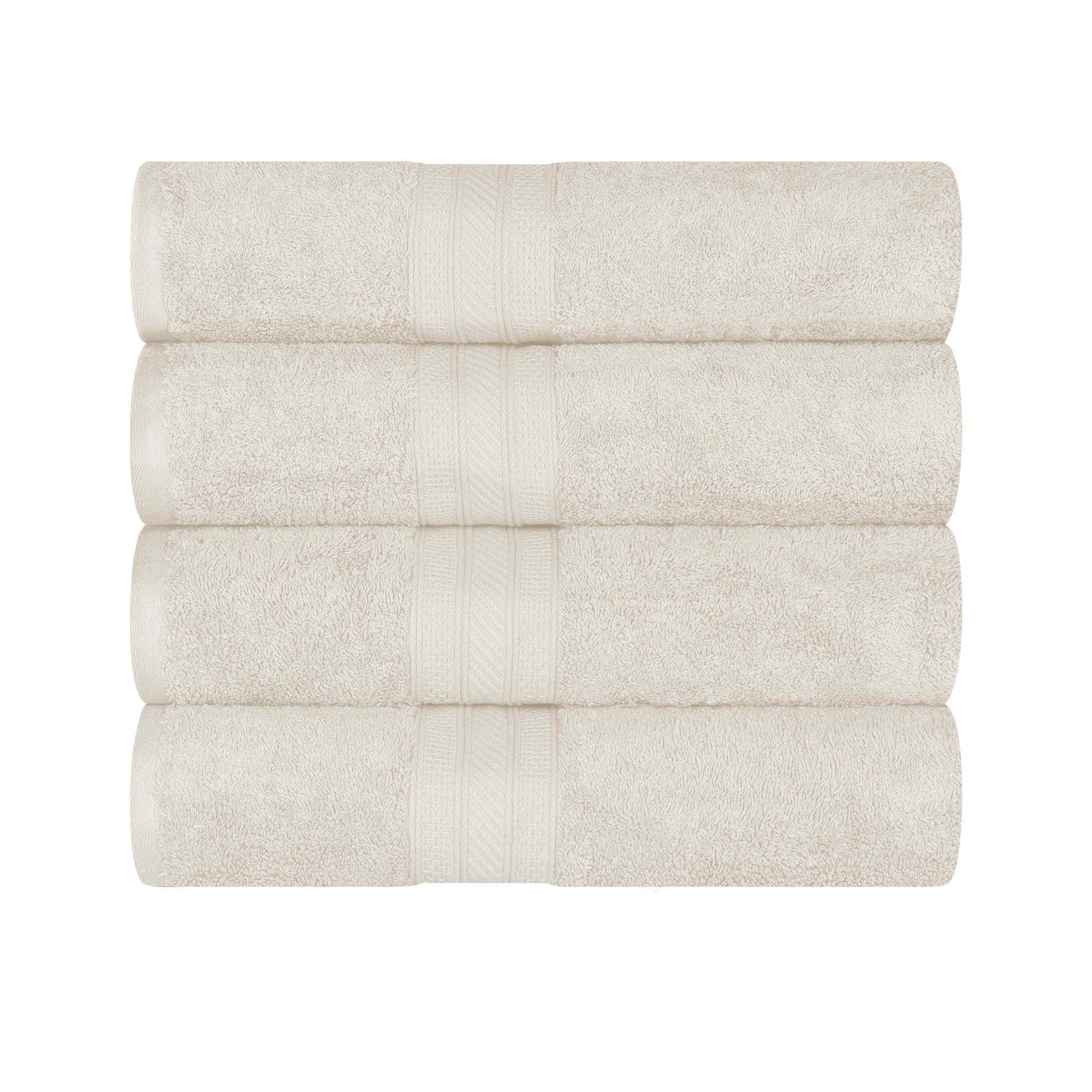 Premium Atlas Cotton 4-Piece Bath Towel Set - Ultra Absorbent, Heavyweight & Soft - Perfect for Spa, Bathroom & Luxury Home Use
