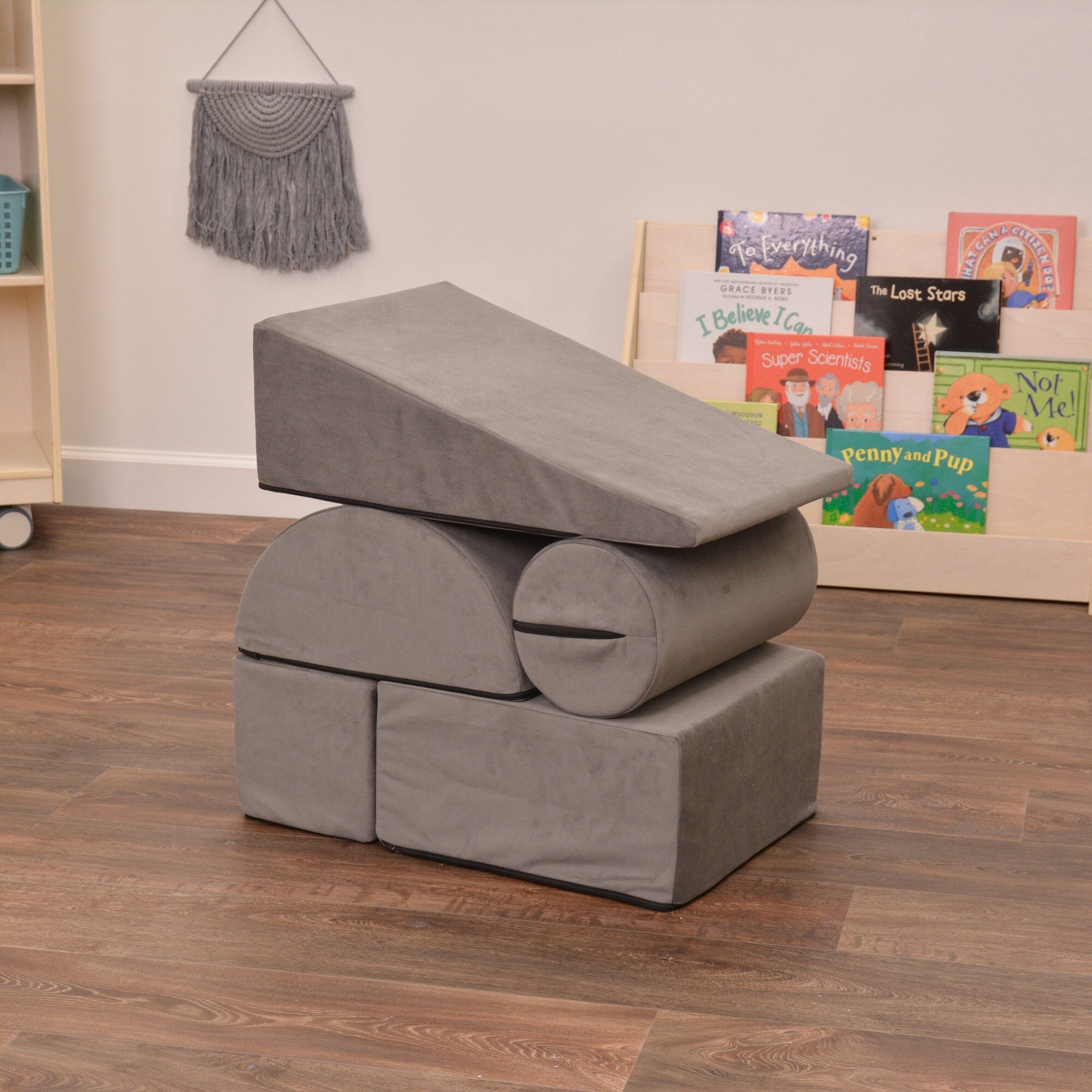 Premium Kids Play Couch with Removable Cushions & Accessories - Soft Modular Sofa for Toddlers, Children's Playroom, Reading Nook & Indoor Fort Building