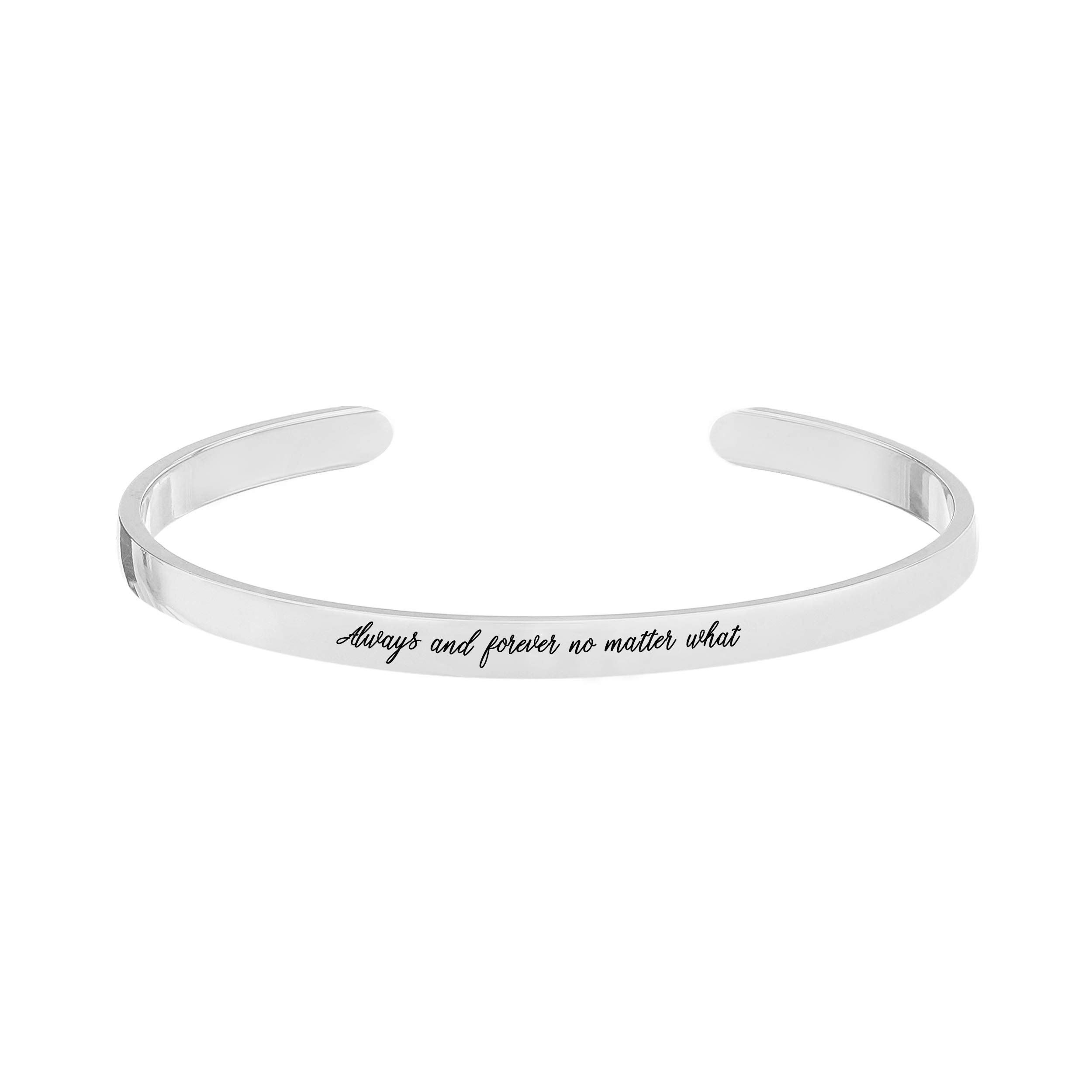 WIGERLON Inspirational Engraved Cuff Bracelet for Women - Motivational Gift for Mom, Daughter, Sisters & Friends - Perfect for Birthdays, Anniversaries & Special Occasions