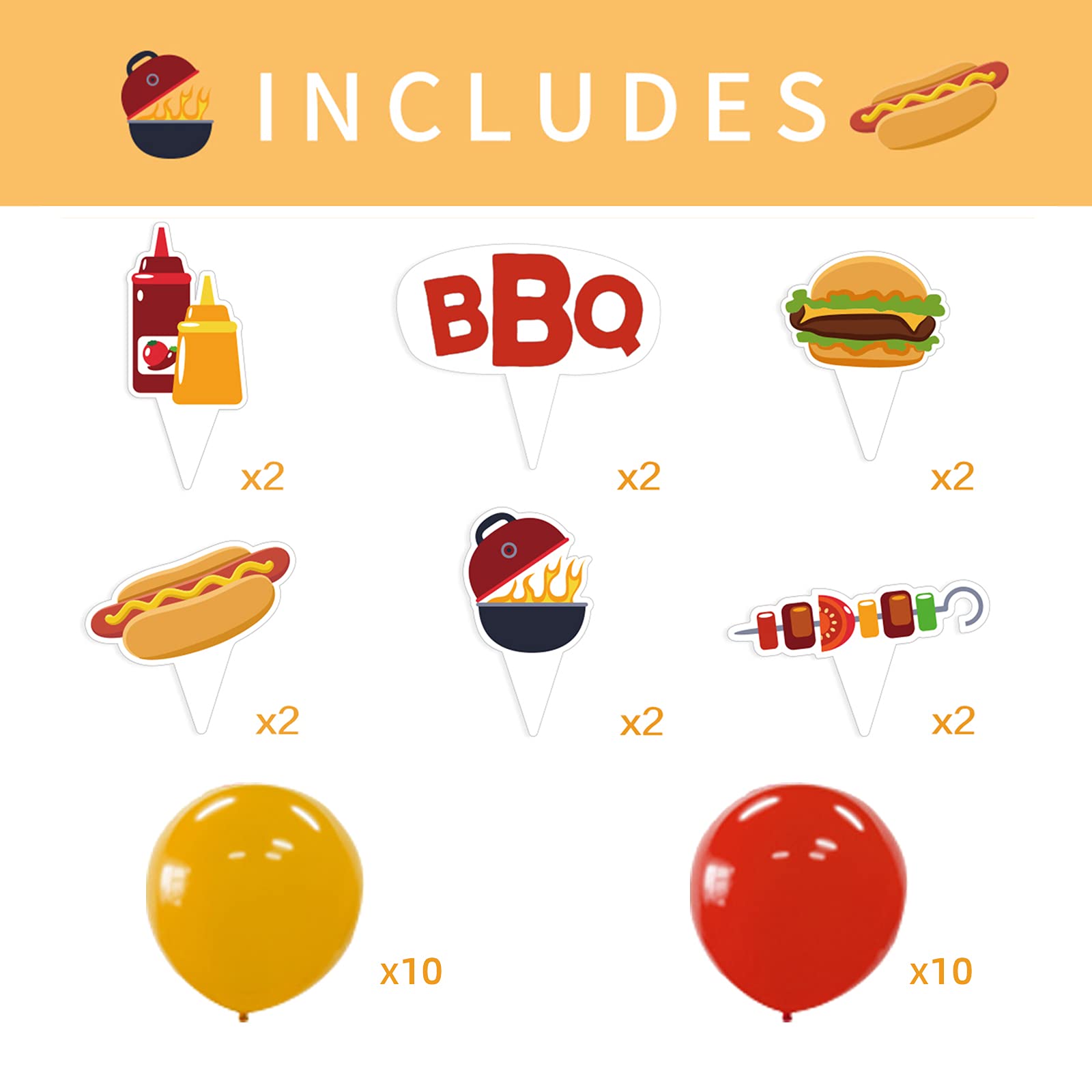 Red Checked Picnic Birthday Party Decorations Set - BBQ Baby Shower Supplies with Happy Birthday Banner, Cupcake Toppers & Balloons - Perfect for Outdoor Celebrations, Themed Parties & Backyard Gatherings