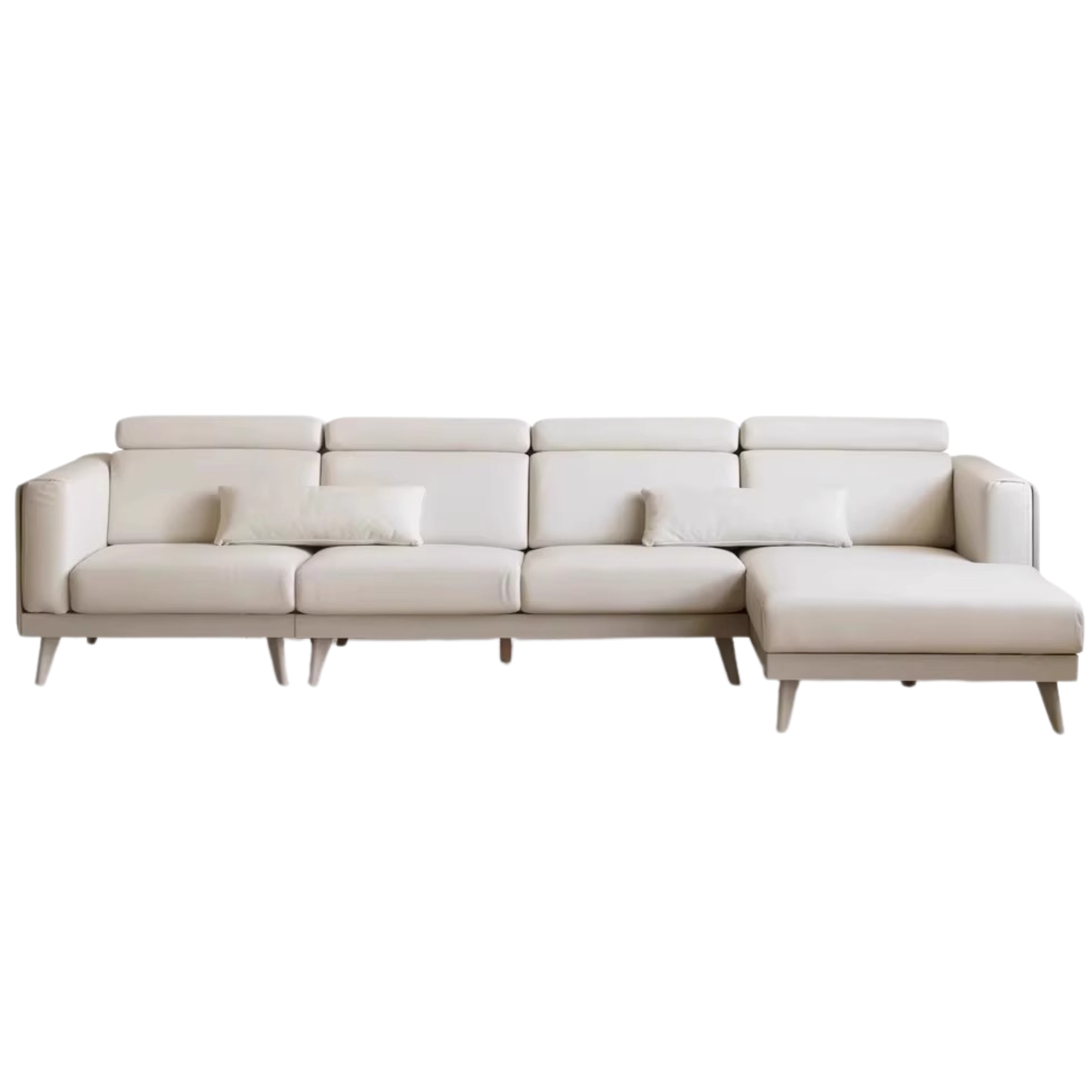 133.8х66.9х32.6 inch / 340х92х83 cm / milk white color / sofa left