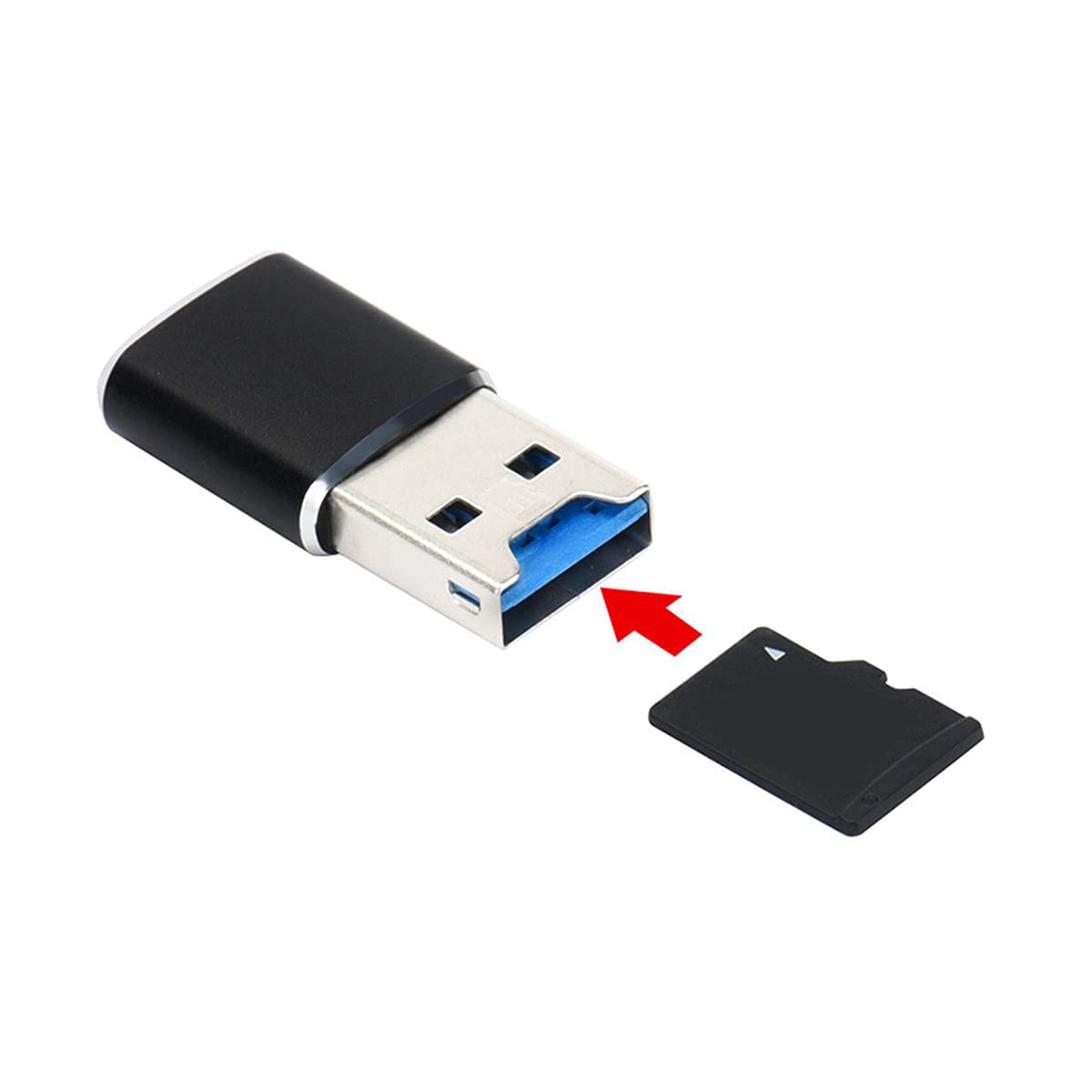 Cablecc USB 3.0 to Micro SD/SDXC/TF Card Reader with USB-C OTG Adapter - High Speed Data Transfer for Smartphones, Tablets, Laptops & Cameras | Perfect for Travel, Photography & File Backup