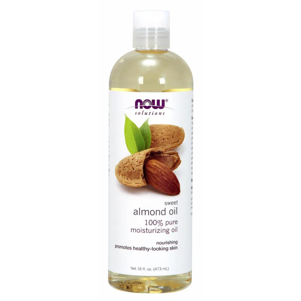 NOW Solutions Sweet Almond Oil - 100% Pure, Cold Pressed, Natural Moisturizer for Skin & Hair Care - Perfect for Massage, Aromatherapy & DIY Beauty Recipes