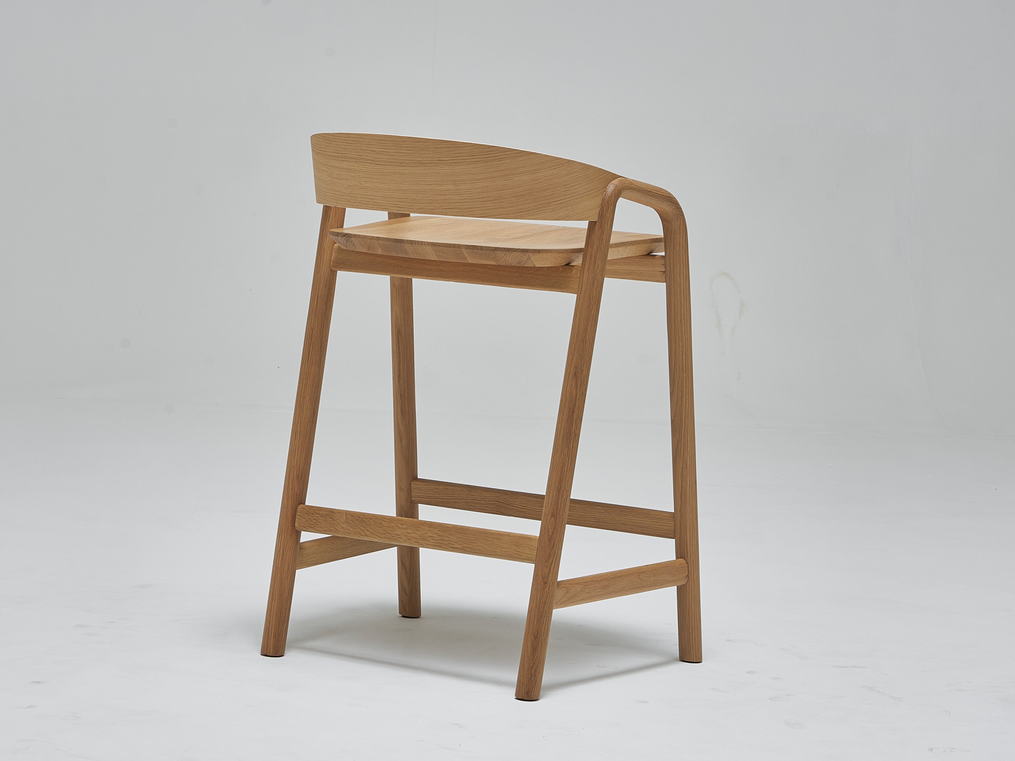 Modern Inlay Counter Stool - Wooden Bar Stool with Comfortable Seat - Perfect for Kitchen Islands, Breakfast Bars & Home Decor
