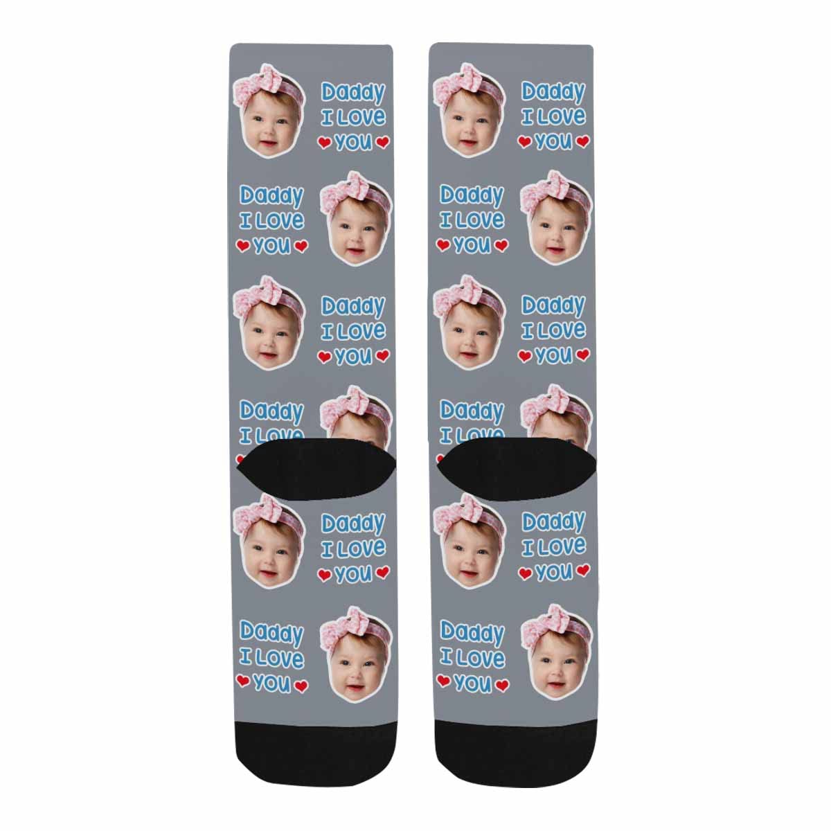 Custom Photo Printed Socks - Personalized Funny Novelty Socks for Men & Women - Great Gift for Dad, Husband, Wife - Perfect for Birthdays, Christmas & Father's Day
