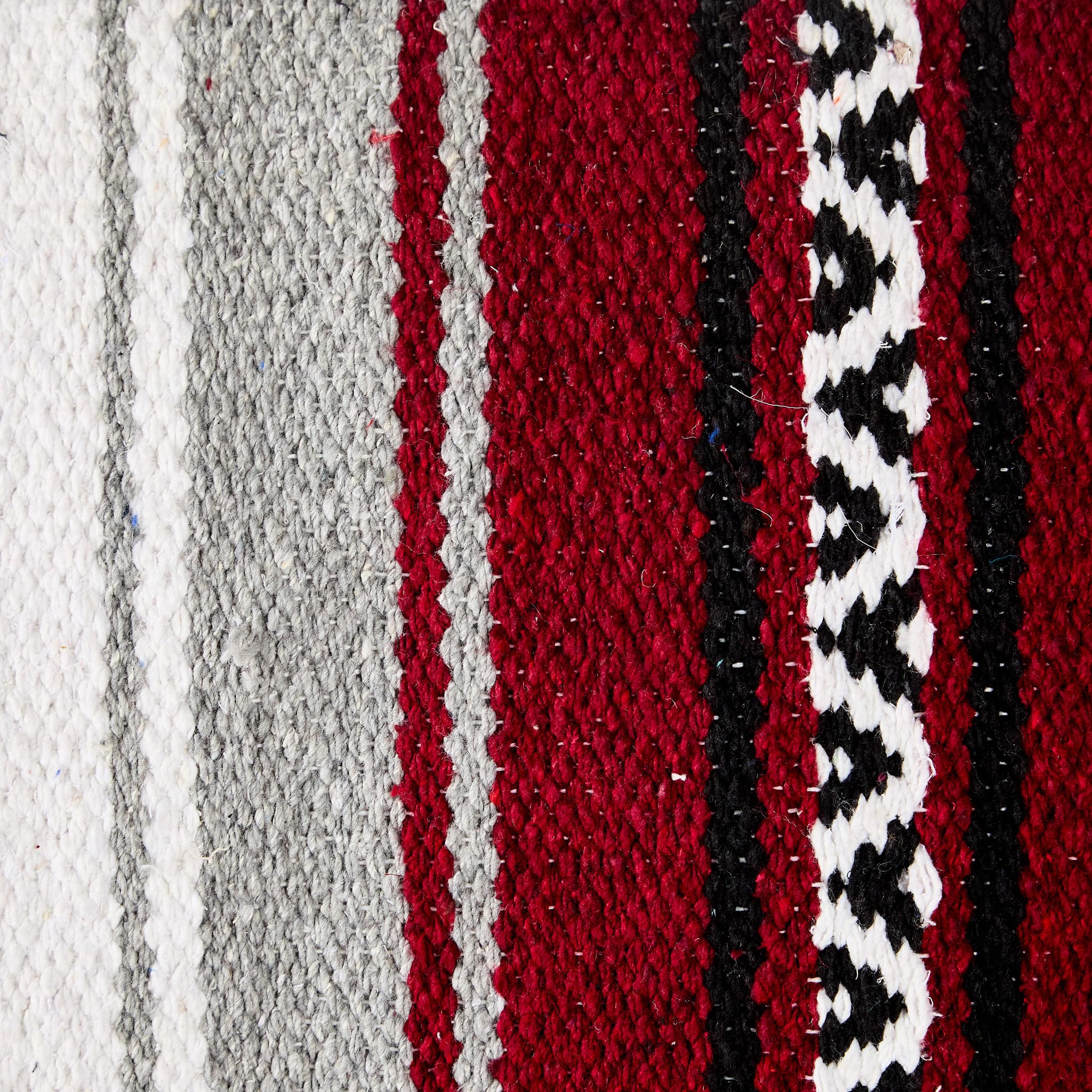 Mayatex Maroon Hogan Acrylic Blend 30x60 Saddle Blanket - Soft & Durable Horse Riding Blanket for Western, Trail Riding & Ranch Use