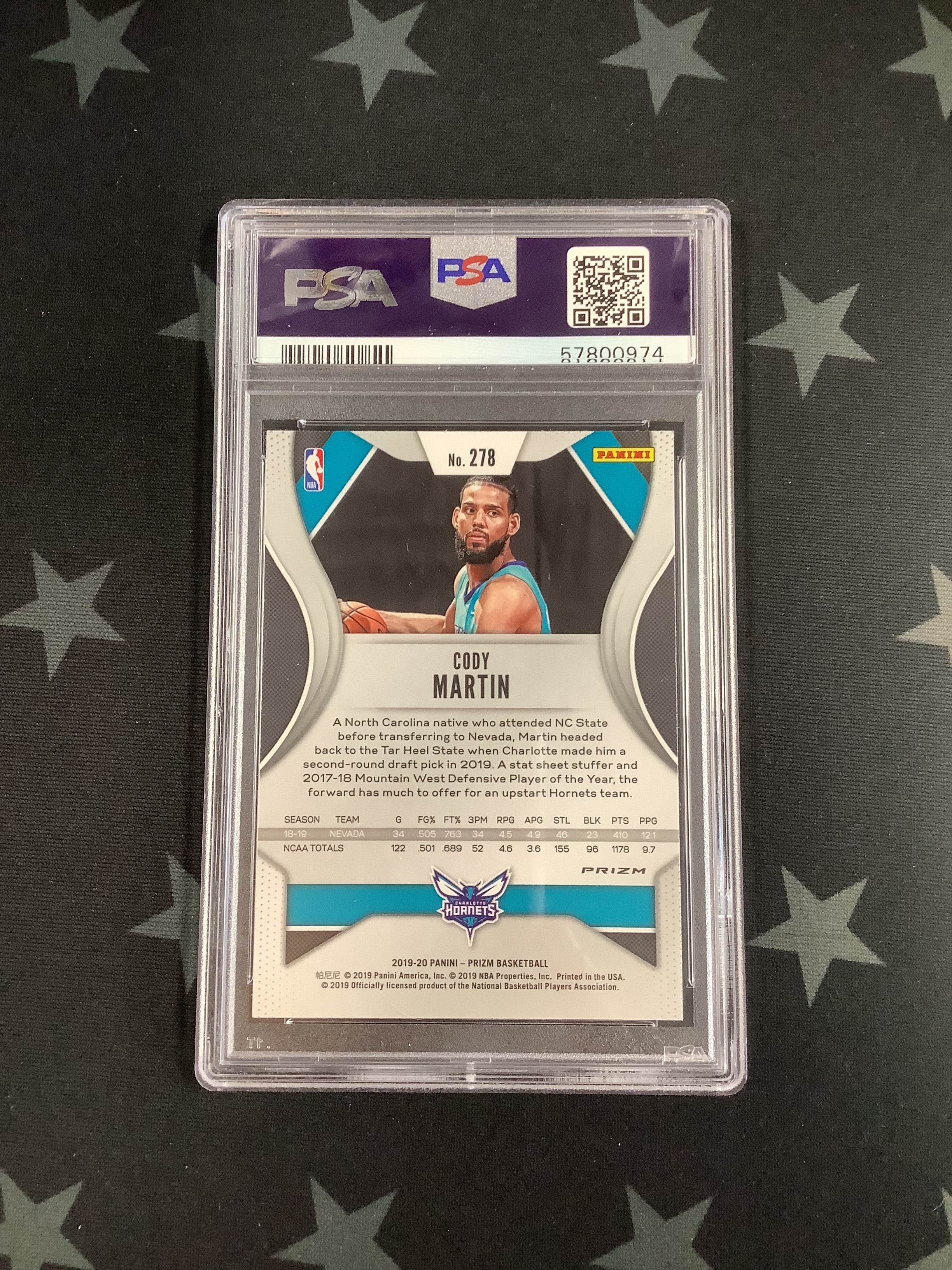 2019 Panini Prizm Basketball Silver Prizm Cody Martin #278 PSA GEM MT 10 57800974 - Rare Basketball Trading Card for Collectors & Investors
