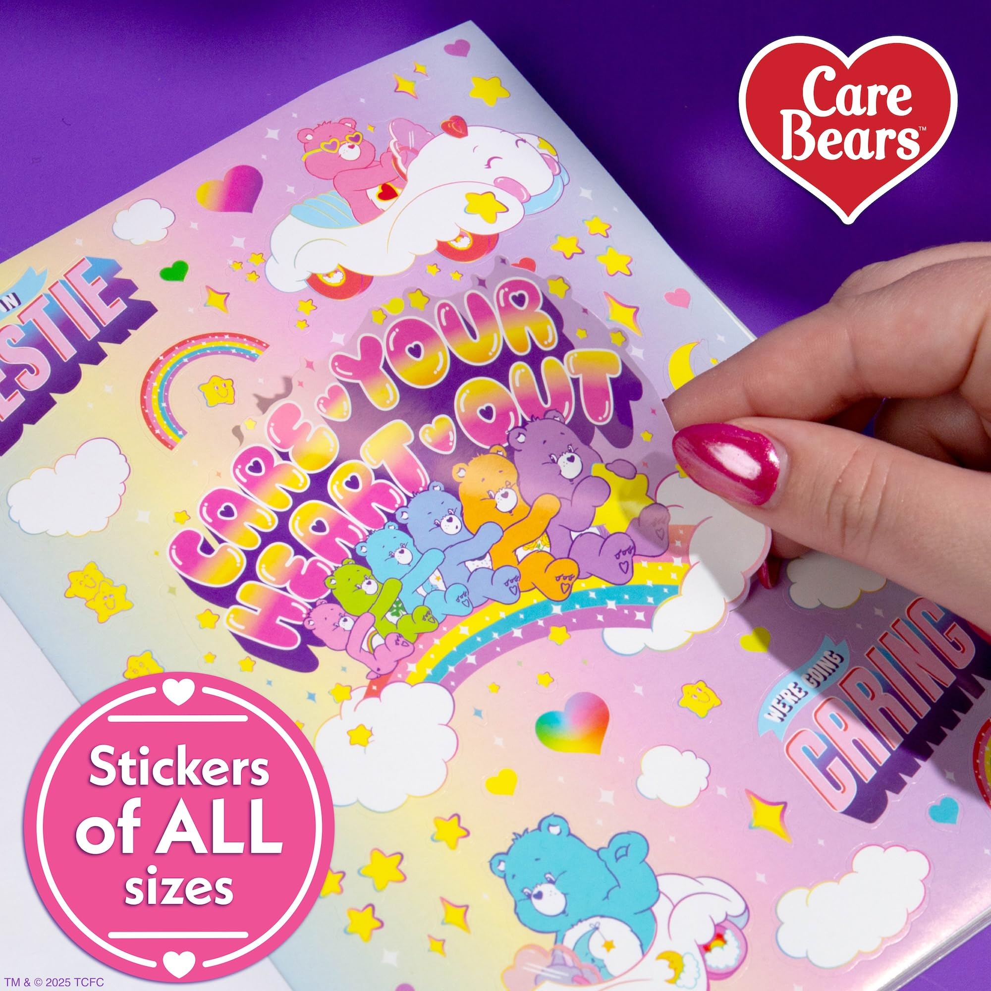 Care Bears Sticker Book - 1500+ Cute Stickers for Scrapbooking, Planners, Journals & DIY Crafts | Includes Alphabet Letters, Planner Stickers, Laptop & Water Bottle Decals | Perfect for Kids, Teens & School Supplies | Great for Scrapbooks, Homework Assignments & Personalizing School Items