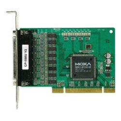Moxa CP-168U 8-Port Universal PCI Serial Communication Board - 921.6kbps High Speed Async RS232 Card (Board Only, No Cable Included) - Ideal for Industrial Automation, Data Acquisition & Legacy System Connectivity