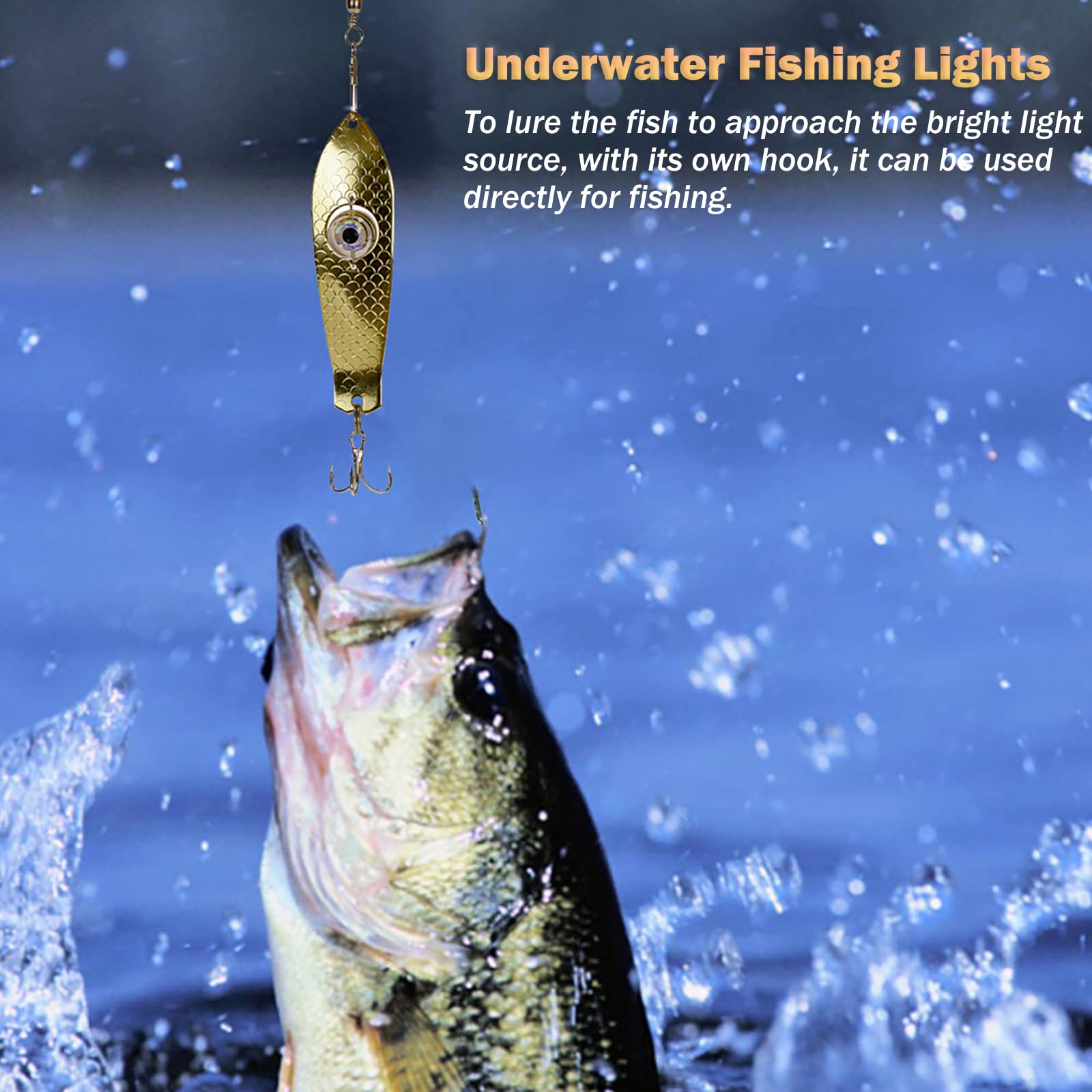 **2/4PCS LED Fishing Lures Kit - Deep Drop Flashing Strobe Lights, Water-Activated Bass Lures for Saltwater & Freshwater - Attracts Bass, Halibut & More - Perfect for Night Fishing & Deep Sea Angling**