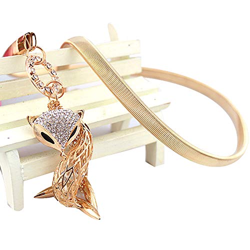LABANCA Women's Fashion Metal Chain Dress Belt with Hollow Leaf Bead Pendant - Stylish Waist Belt for Sweaters, Dresses & Outfit Accessories - Perfect for Casual, Office & Evening Wear