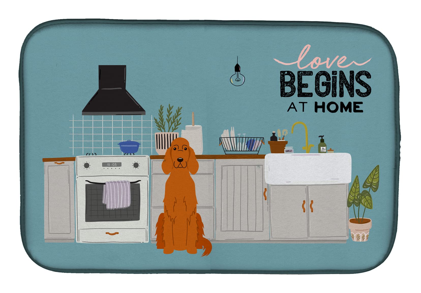Absorbent Irish Setter Kitchen Dish Drying Mat 14x21