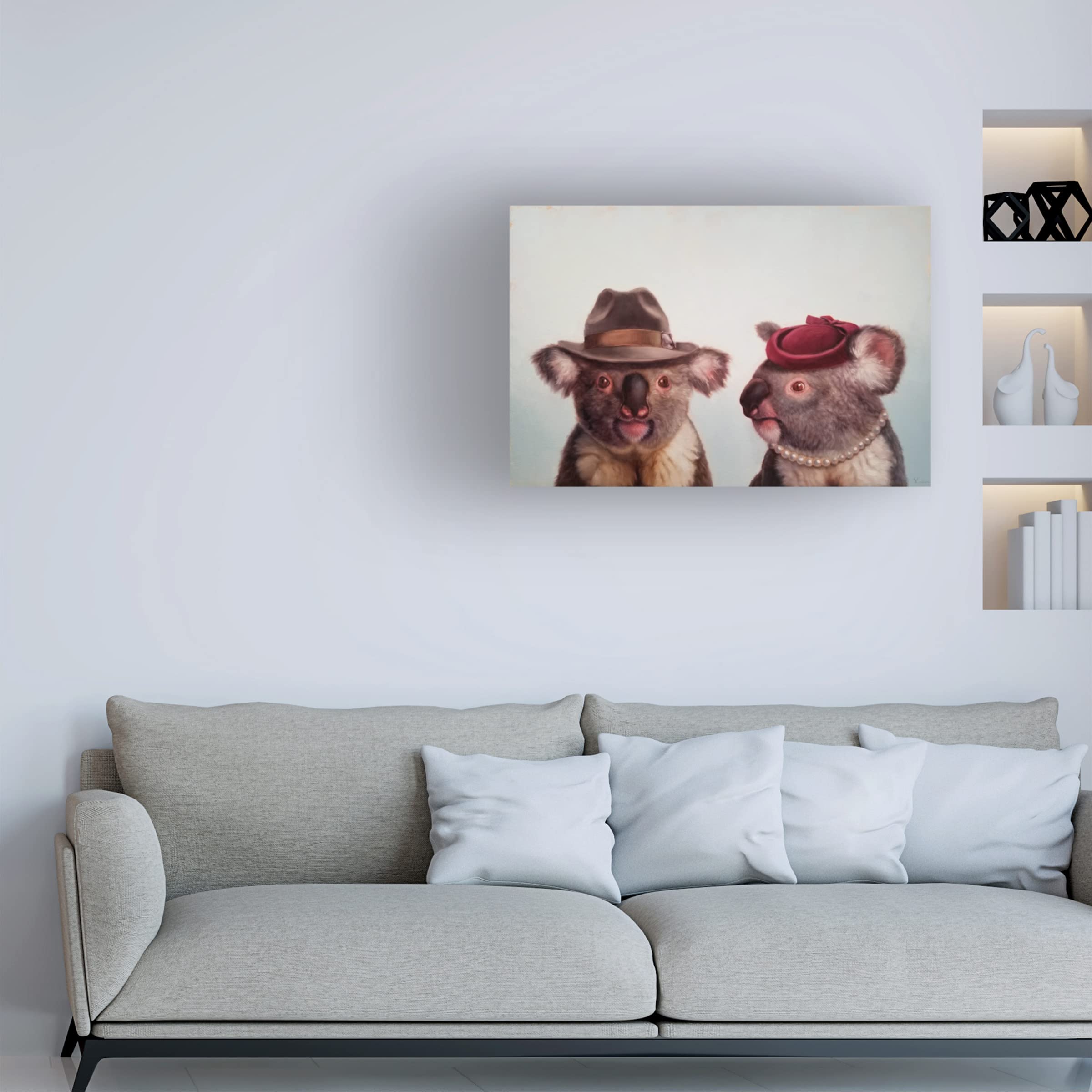 Lucia Heffernan 'Mates' Canvas Art Print - Funny Animal Wall Decor for Living Room, Bedroom & Office - Premium Trademark Fine Art Collection