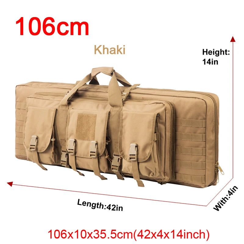 Tactical Double Rifle Case - Durable Waterproof Gun Bag for Hunting & Shooting Range - Perfect for Outdoor Adventures & Firearm Storage