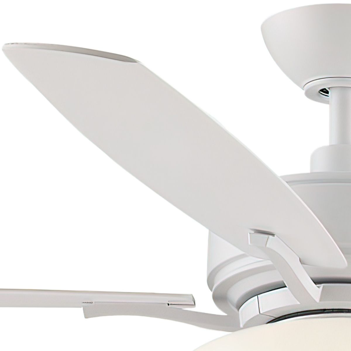 52 Inch Matte White Ceiling Fan with Light Kit & Pull Chain - Aire Deluxe Modern Design for Living Room, Bedroom & Office - Energy Efficient & Quiet Operation