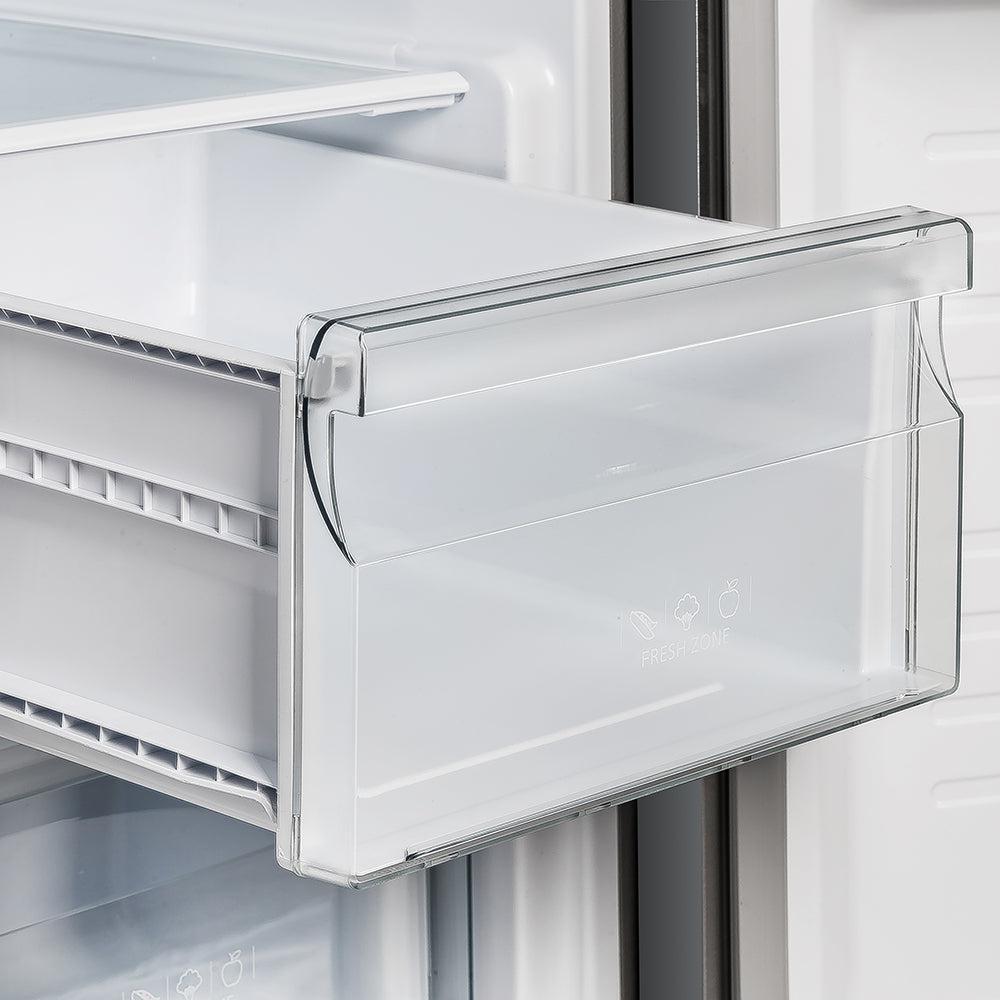 Forno Salerno 33-Inch 15.6 cu. ft. Counter-Depth Side by Side Refrigerator in Stainless Steel - Energy Efficient, Spacious Design for Modern Kitchens (FFRBI1805 33SB) - Perfect for Home, Apartment & Office Use