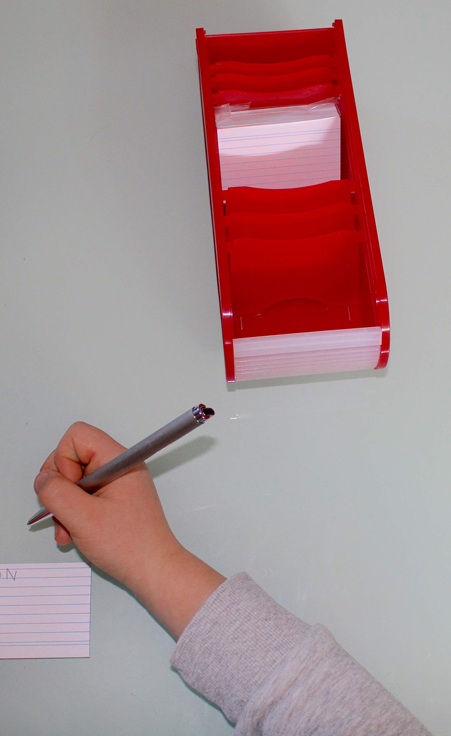 A8 Card Index Cabinet - 5 Drawer File Organizer, Red Office Storage Solution for Documents, Index Cards & Stationery - Perfect for Home, Office & School Organization