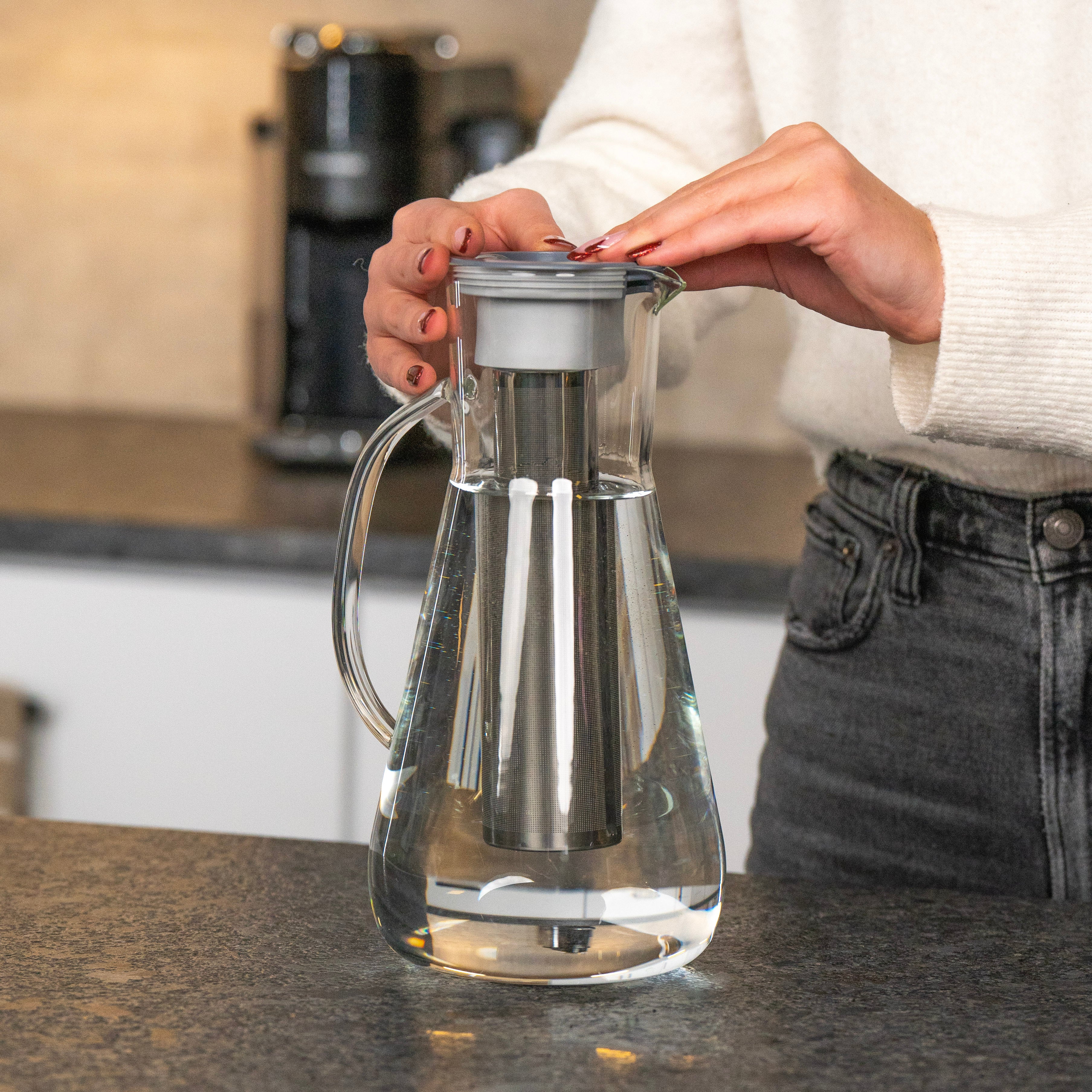 Premium Stainless Steel Tea Infuser with Handle - Fine Mesh Loose Leaf Tea Strainer for Hot & Iced Tea - Perfect for Home, Office, or Travel Use