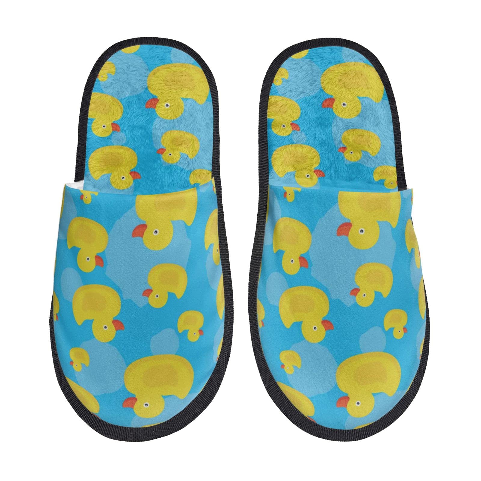 Yellow Duck Slippers for Men & Women - Soft Plush House Shoes with Warm Cozy Lining for Winter Indoor Comfort - Perfect for Lounging at Home, Gift Giving, and Cold Weather Relaxation