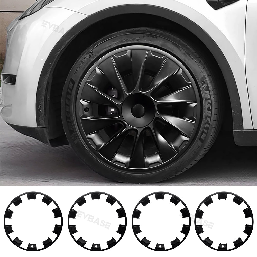 Tesla Model Y 20 Inch Induction Wheel Rim Protector - ABS All-in-One Mecha Style Rim Case | Perfect for Road Trips, City Driving & Off-Road Protection
