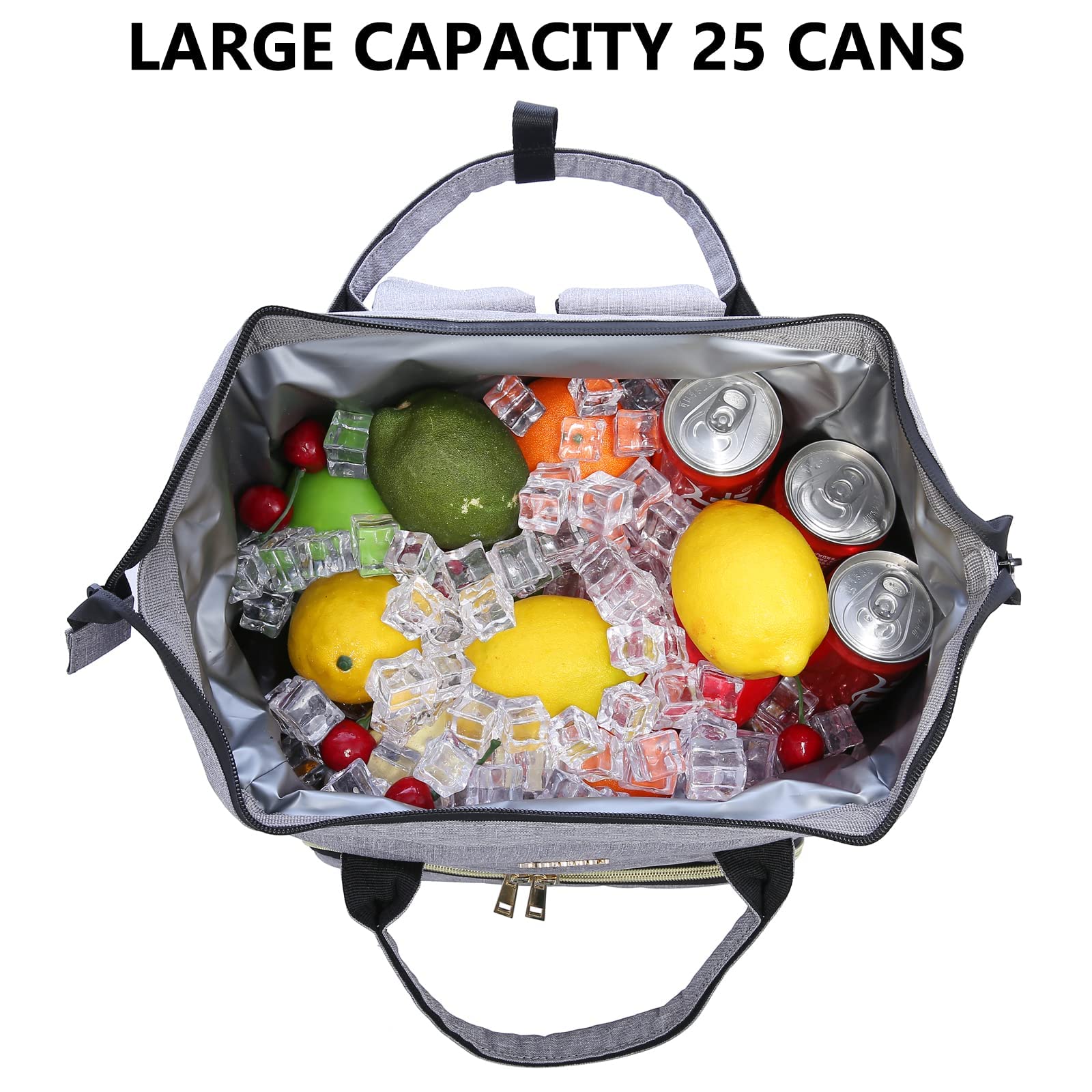 **Insulated Cooler Backpack - Leakproof & Lightweight Picnic Backpack for Men & Women - Holds 30 Cans - Large Capacity Lunch Backpack for Outdoor Camping, Beach, Hiking & Family Adventures**