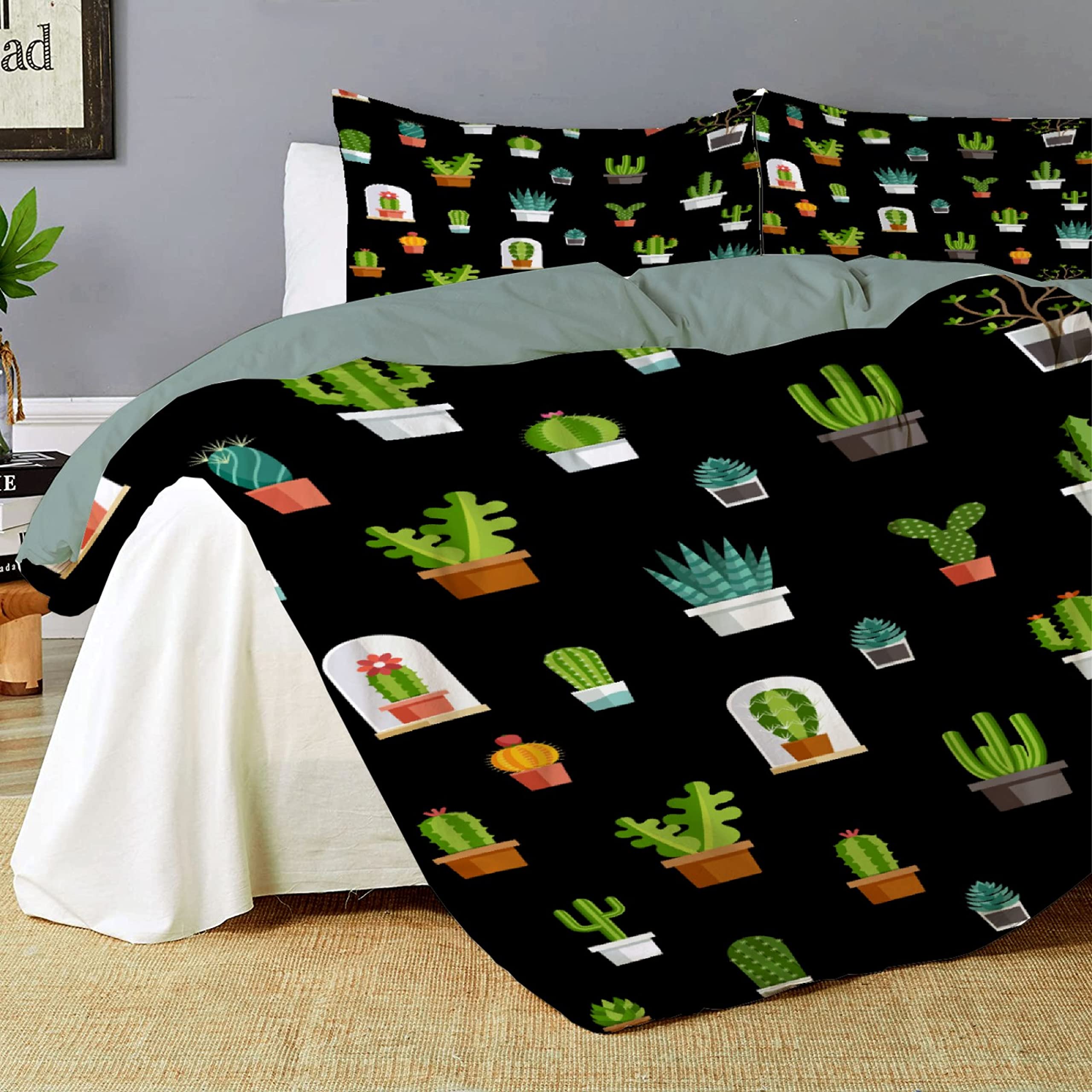 Vajrapani Cactus Flower Queen Size Bedding Set 90