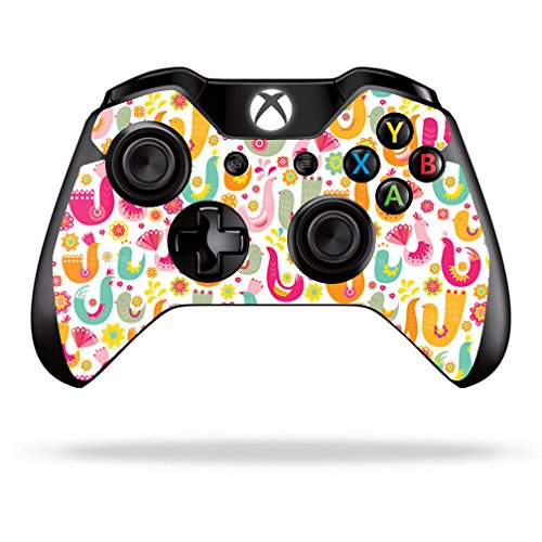 MightySkins Custom Skin Wrap Sticker for Microsoft Xbox One & One S Controller - White Birdie Design | Protective Decal for Gaming Accessories | Perfect for Personalization & Scratch Protection