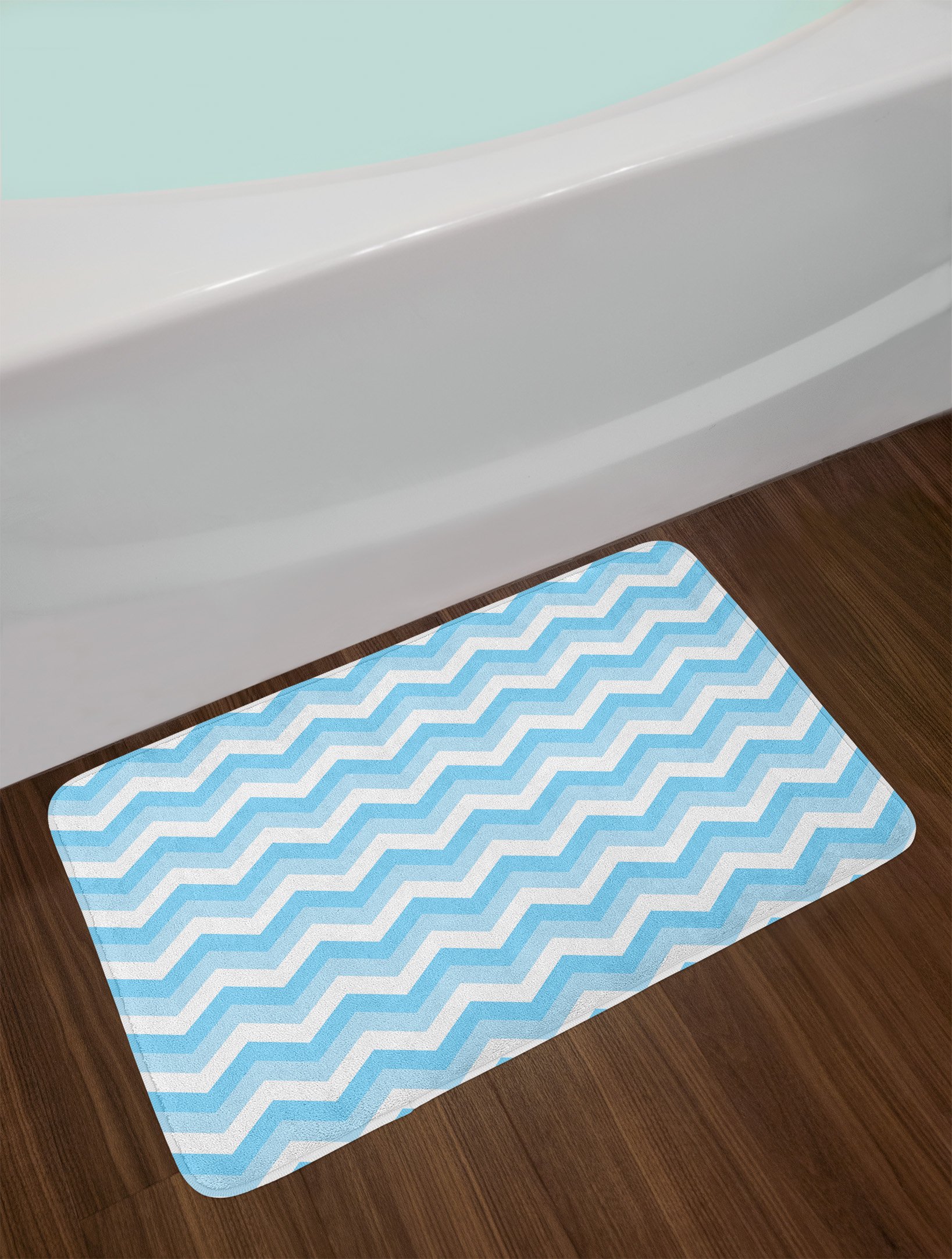 Ambesonne Chevron Non-Slip Bath Mat - 30.2