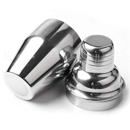 Premium Stainless Steel Mini Cocktail Shaker Set - 8.4oz (250ml) Bar Tools with Built-in Strainer & Lid - Perfect for Martini, Mojito & Whiskey Sour - Ideal for Home Bars, Parties & Professional Mixology
