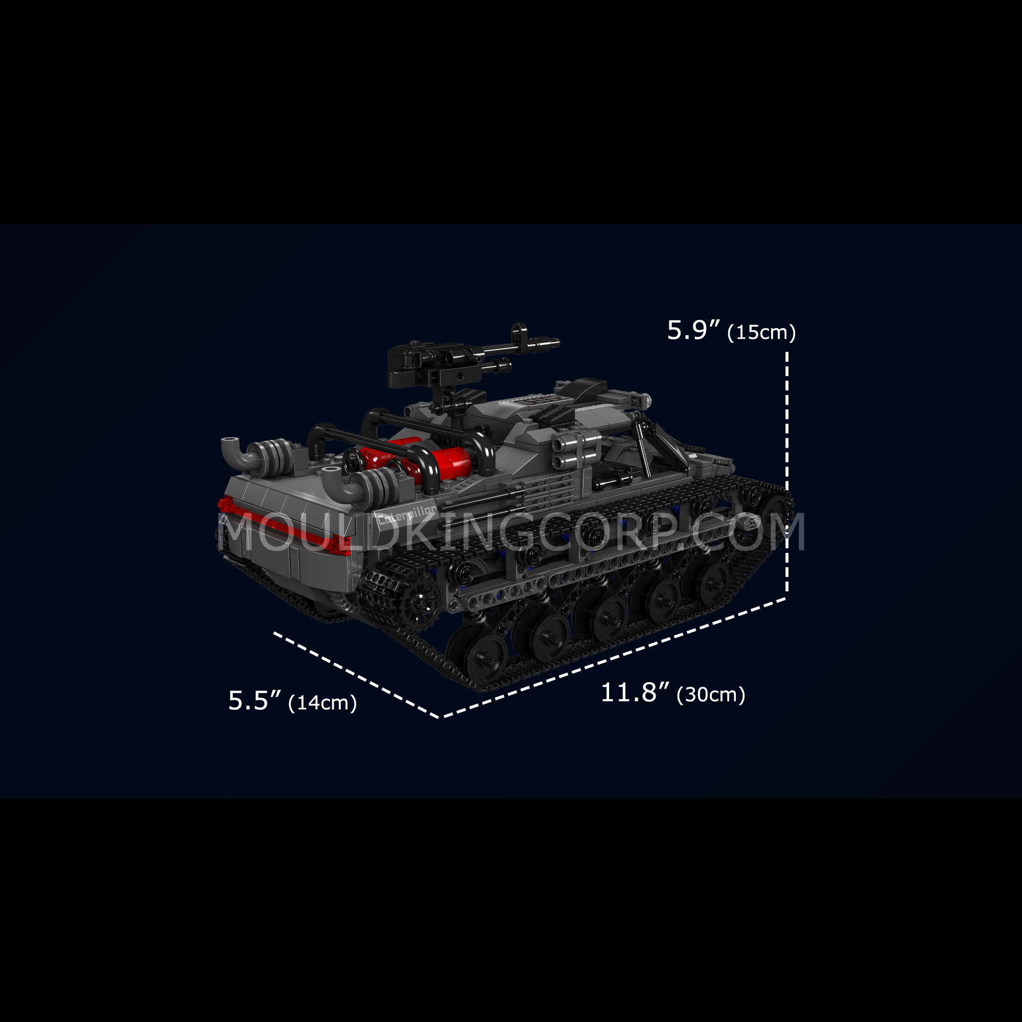 Mould King 20030 EV2 All Terrain Tracked Vehicle Building Kit - 1,046 Piece STEM Toy for Kids & Adults | Perfect for Off-Road Adventure Play & Engineering Education