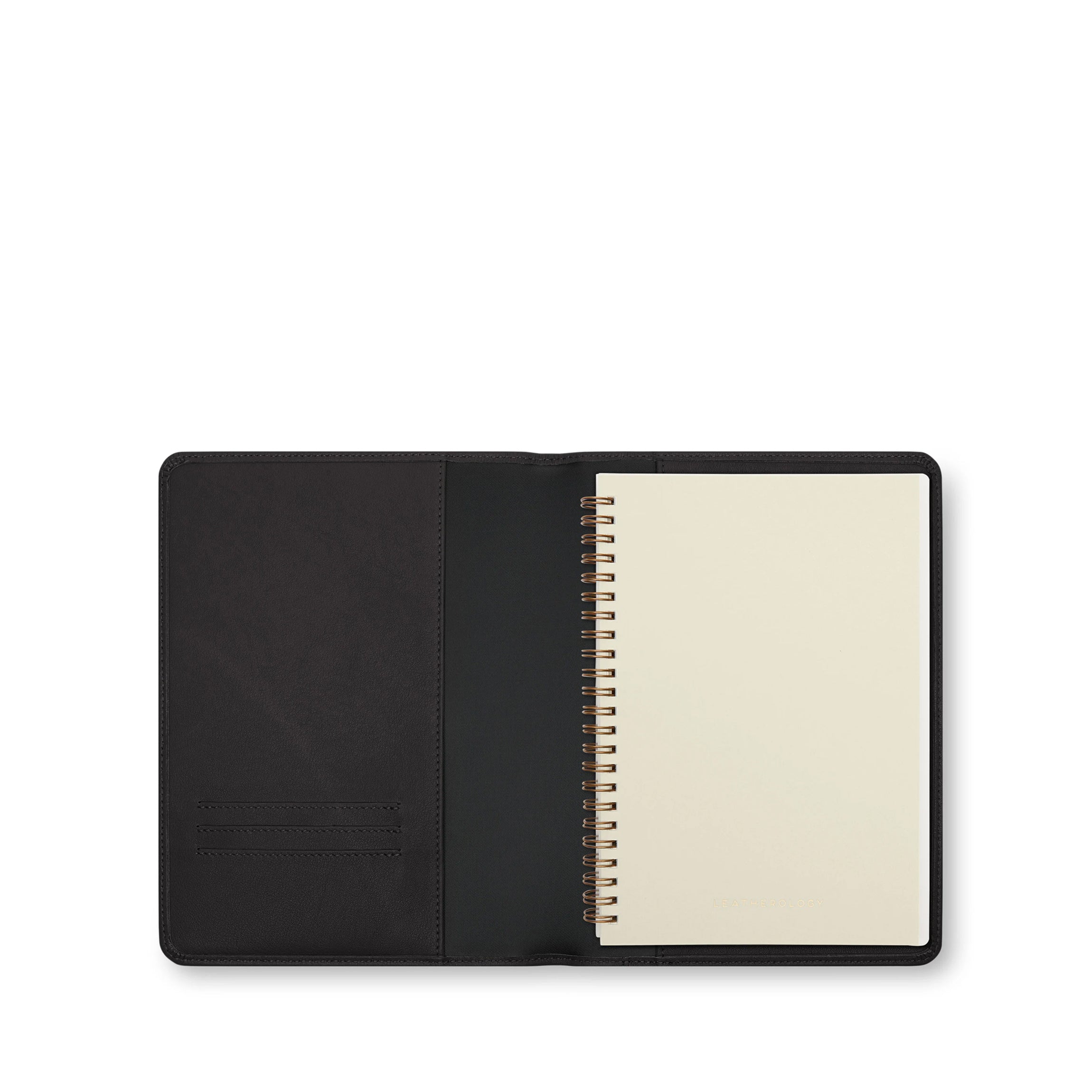 Premium A5 Spiral Notebook - Black Onyx Cover, 120 Pages, 8.3