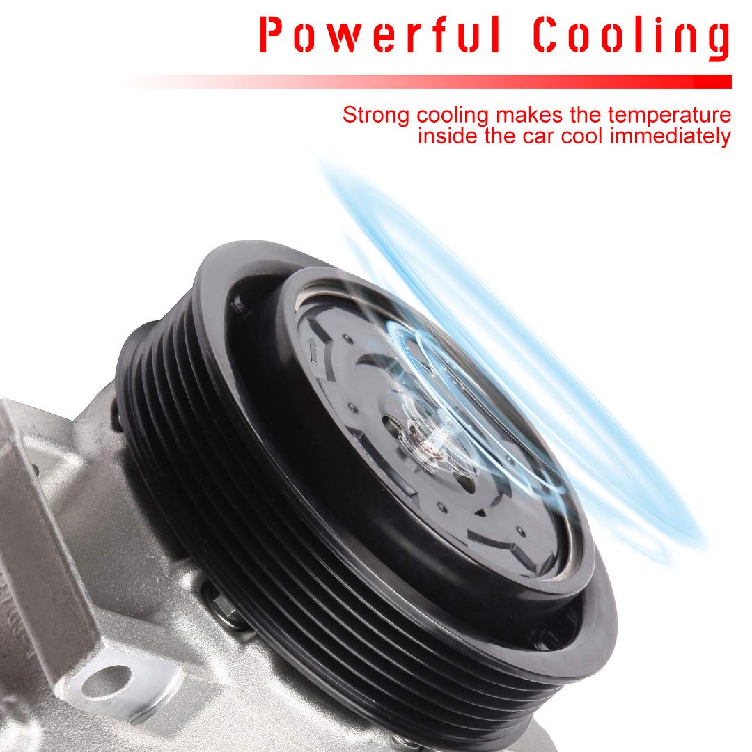 CCiyu Air Conditioner Compressor with AC Clutch Replacement for Ford Caliber - Perfect for Summer Cooling & Auto AC System Repair
