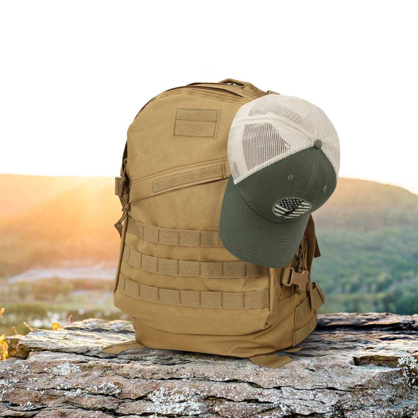 HDE Trucker Hat for Men - Breathable Mesh Snapback Performance Hat for Outdoor, Hiking, Camping & Adventure Activities