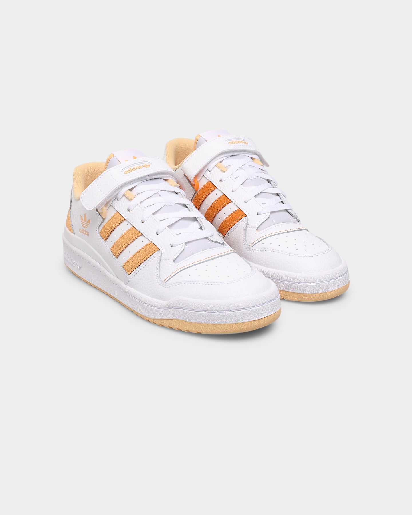 Adidas Forum Low Sneakers - Cloud White/Pulse Amber/Orange Rush - Men's Casual Shoes for Streetwear & Everyday Comfort