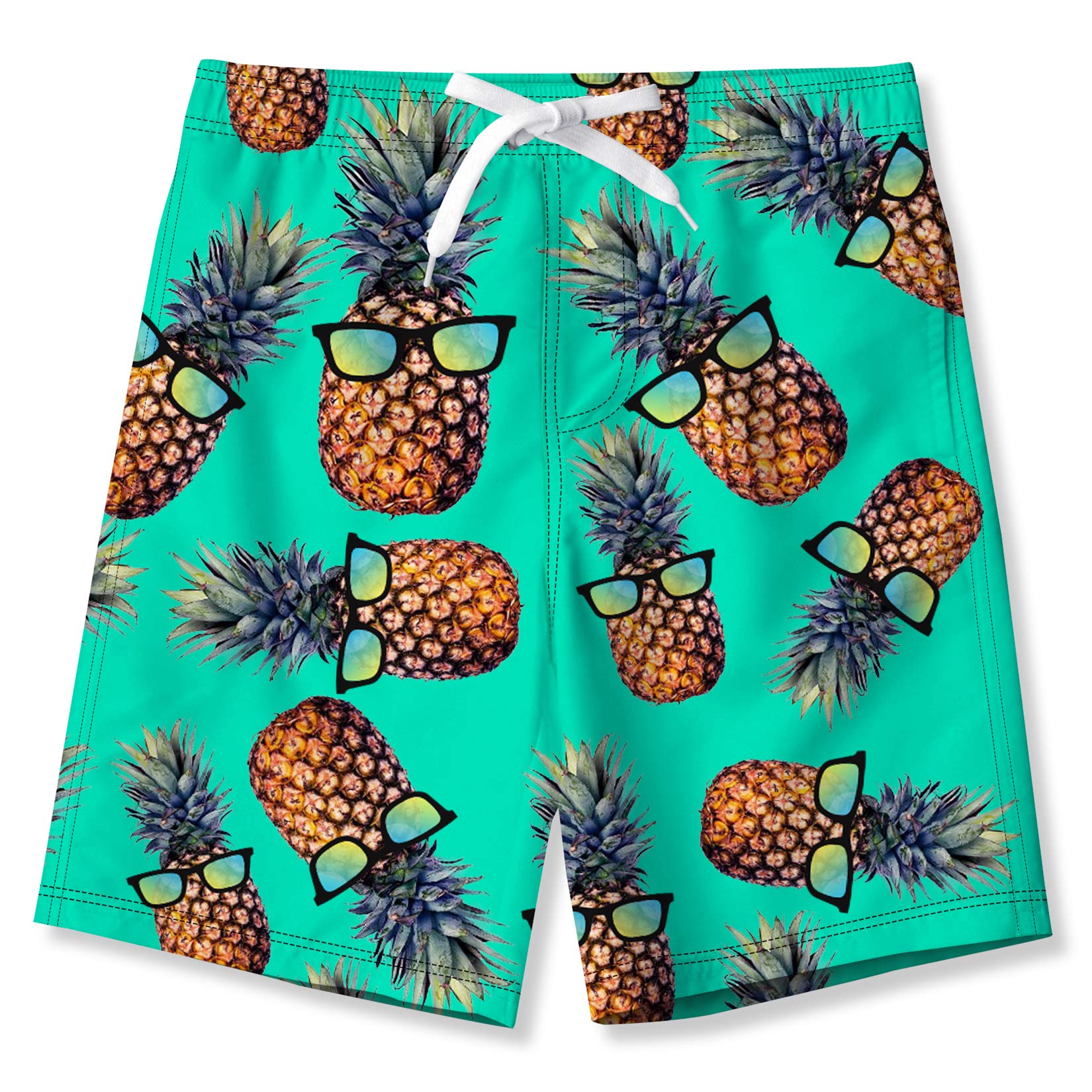 BFUSTYLE Boys Swim Trunks with Mesh Lining - Quick Dry, Water Resistant Swim Shorts for Kids Ages 5-14 - Perfect for Beach, Pool & Summer Water Activities